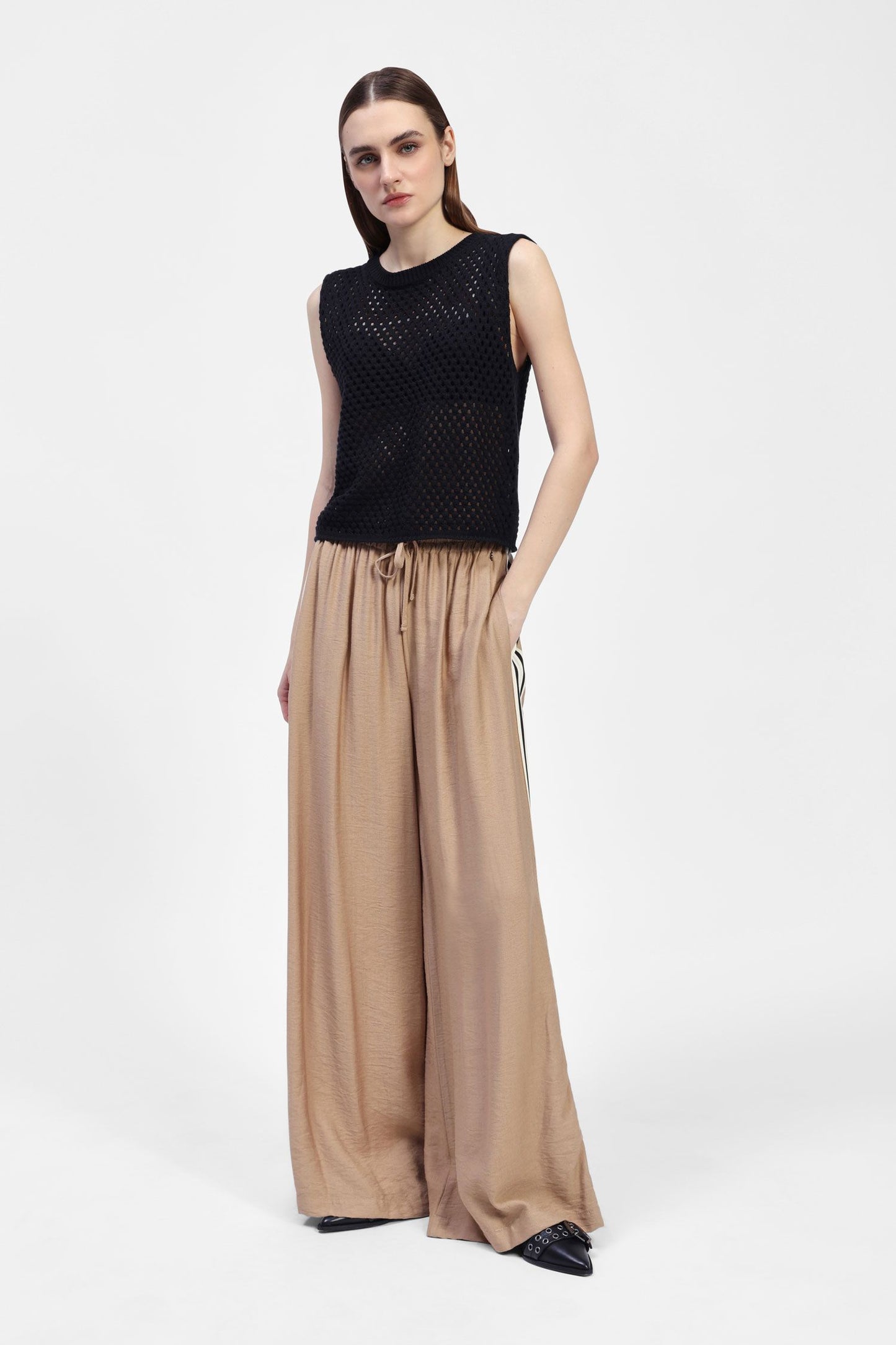Camel Palazzo Pant