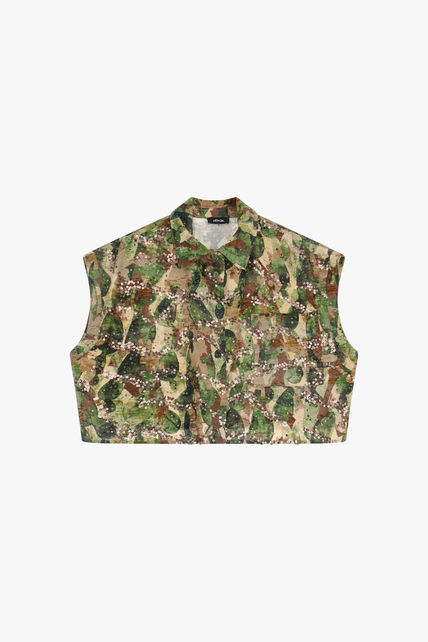 Sequin Jungle Crop Shirt