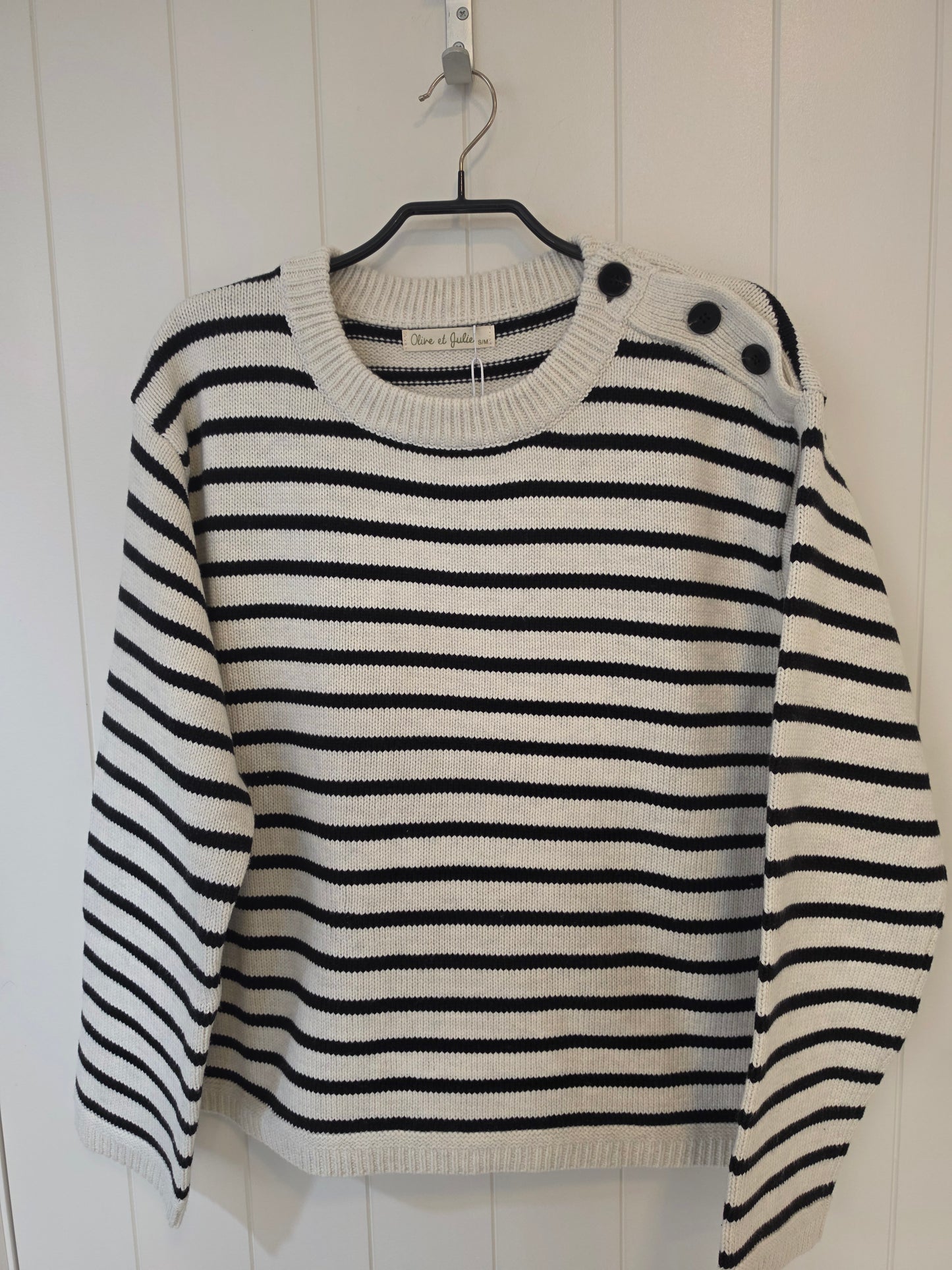Natural O & J Brenton Stripe Jumper OJW36