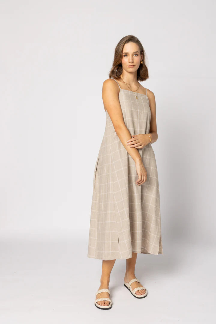 Ginny Dress | Linen Check