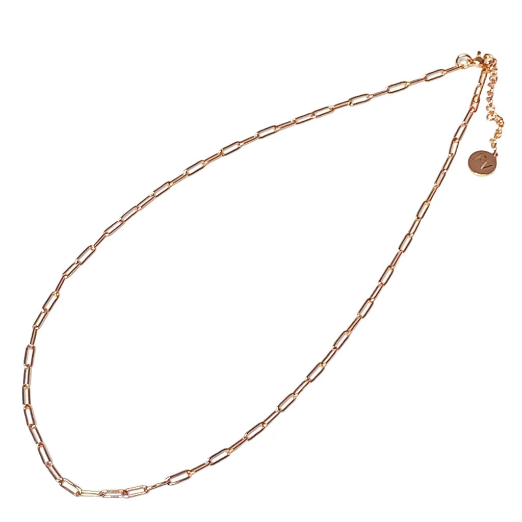 STEEL ME ROSE GOLD PAPERCLIP CHAIN