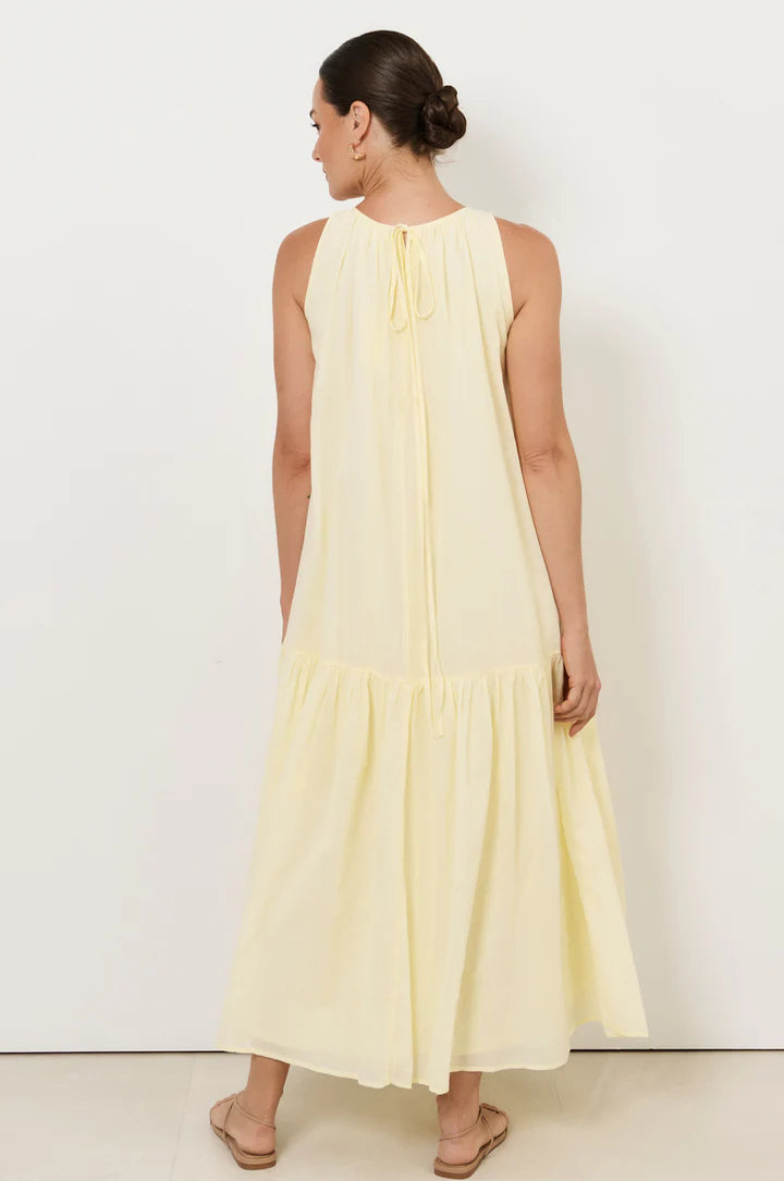 Ariah Midi Dress Butter Yellow