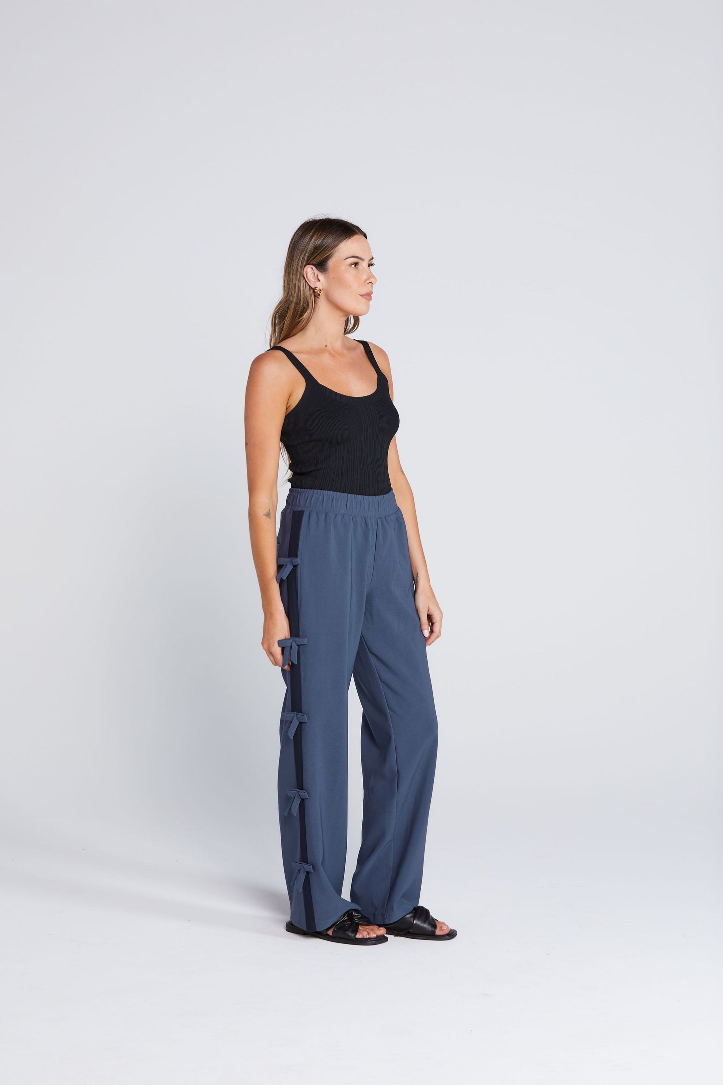 Bowtiful Pant Navy Oxford