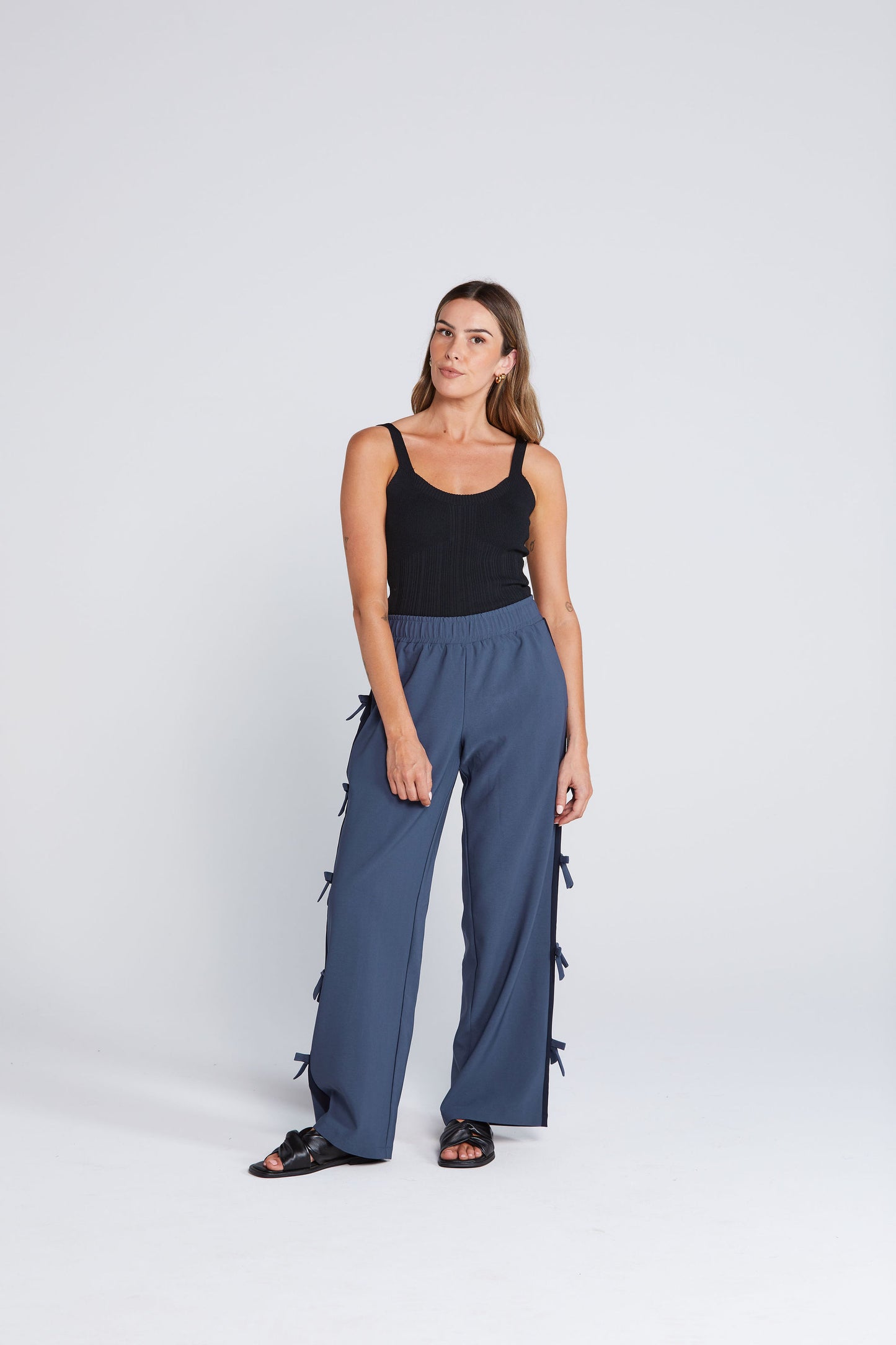 Bowtiful Pant Navy Oxford