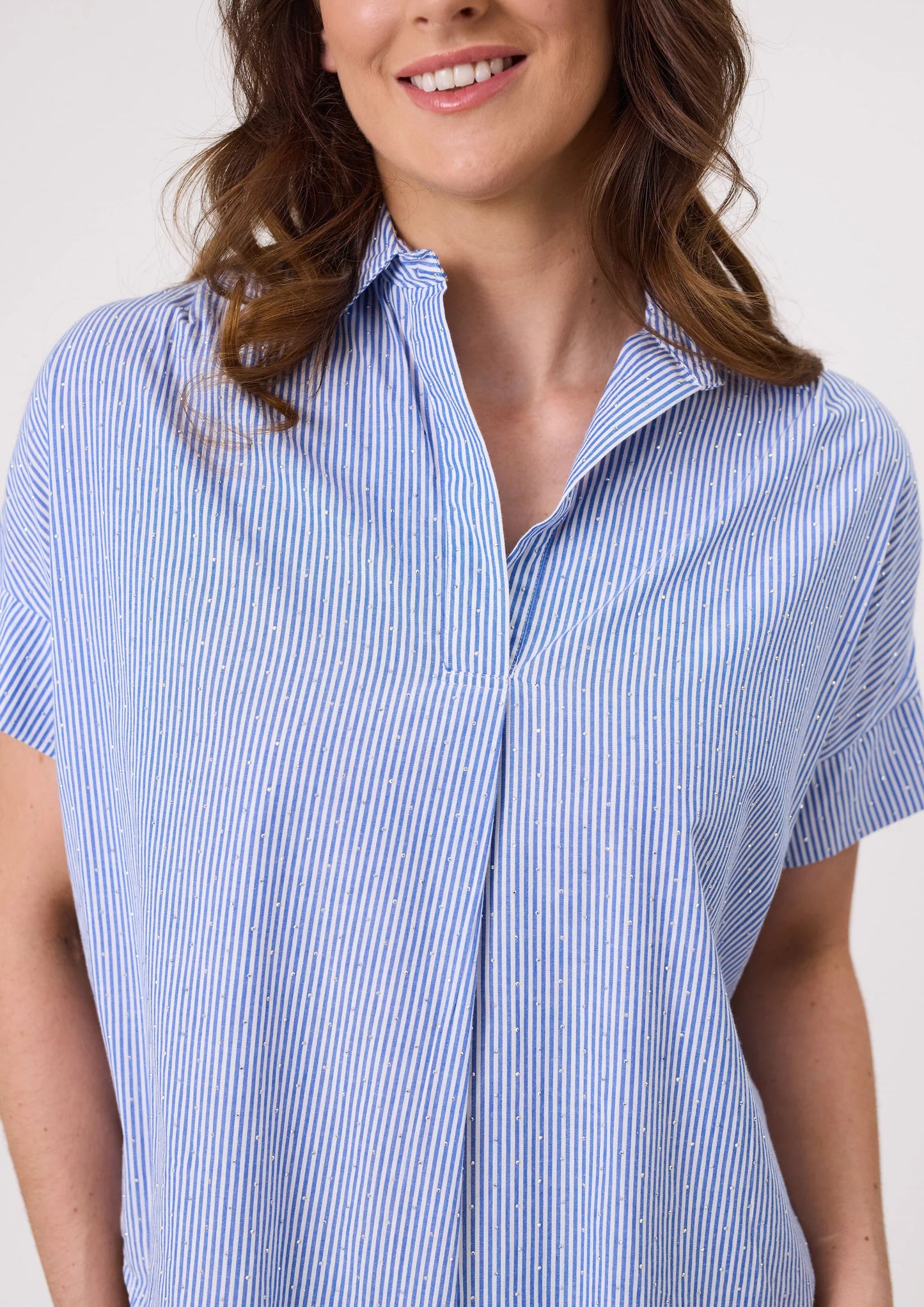 Dora Top Blue Stripe