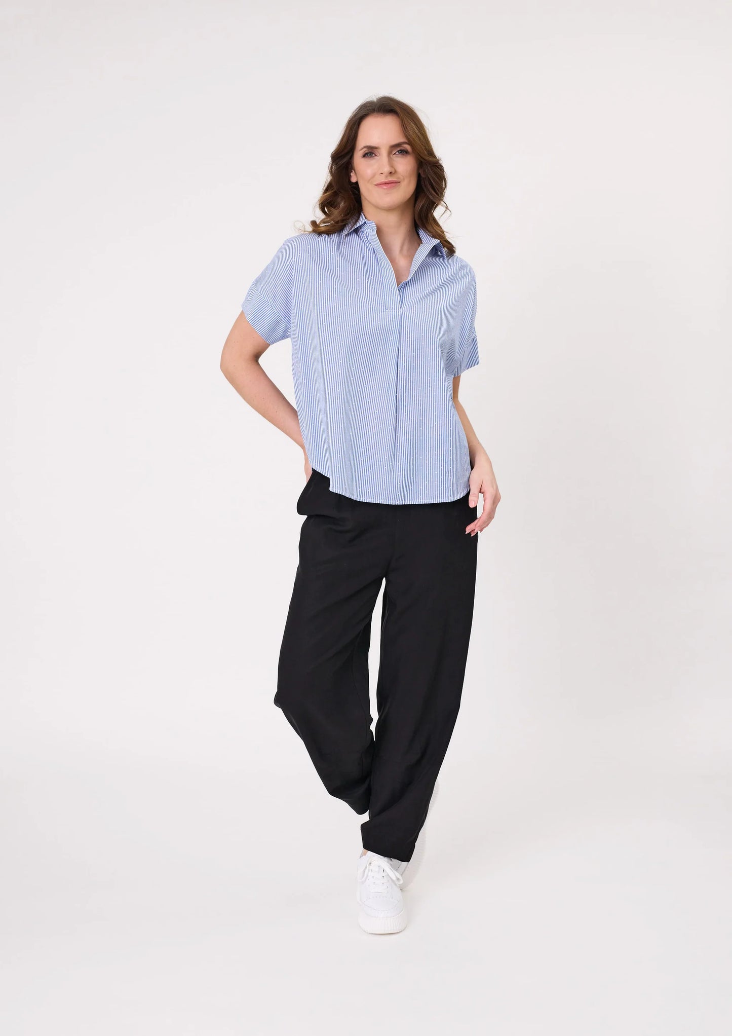 Dora Top Blue Stripe