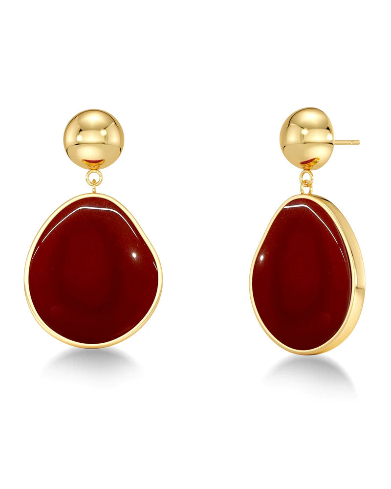 Agatha Earrings L Red Gold
