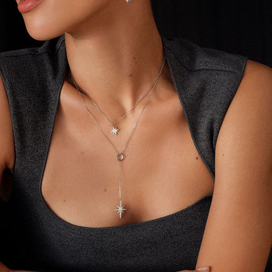 Polaris Y-Necklace Silver