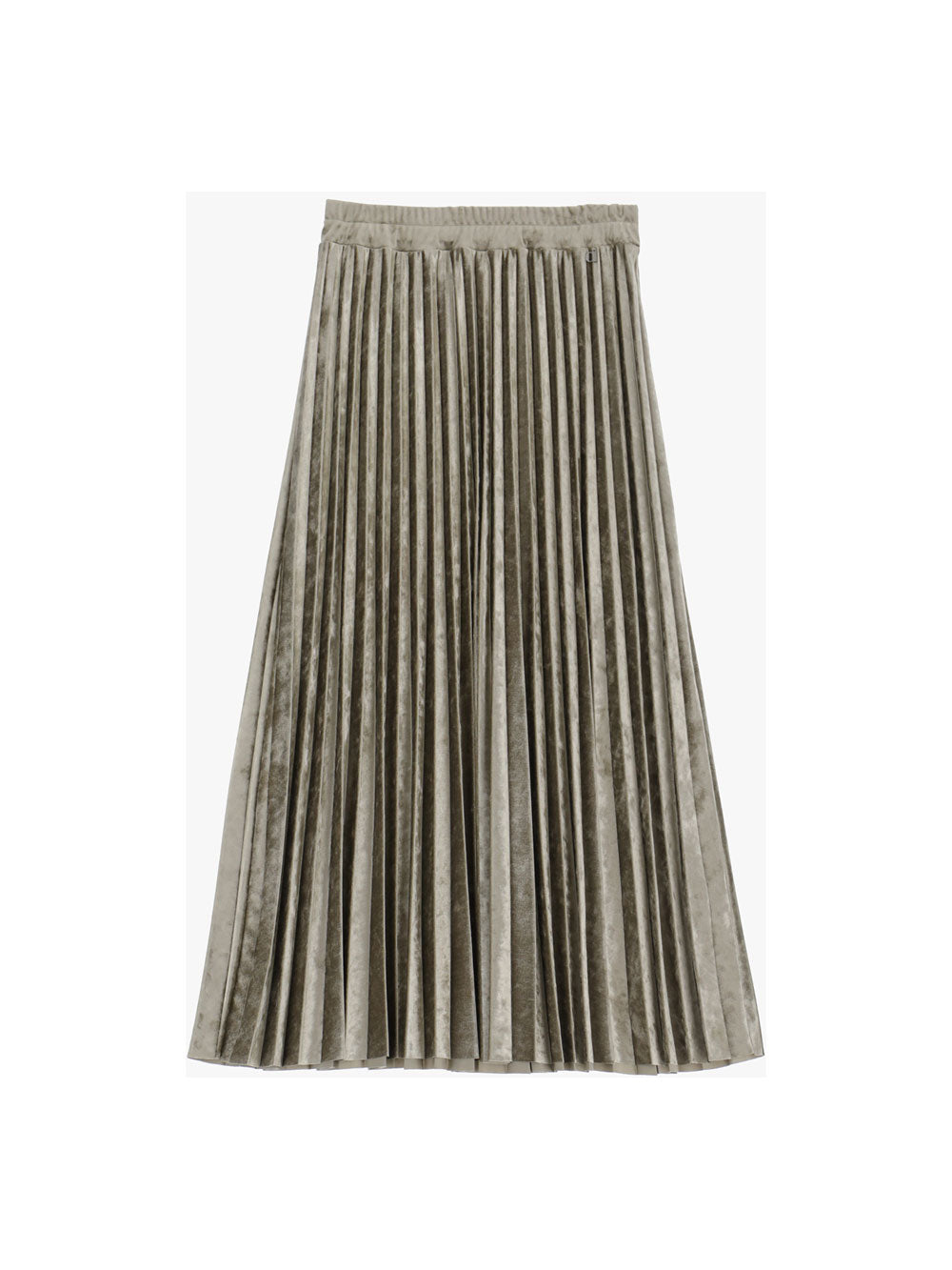 Pleat Midi Skirt | Champagne