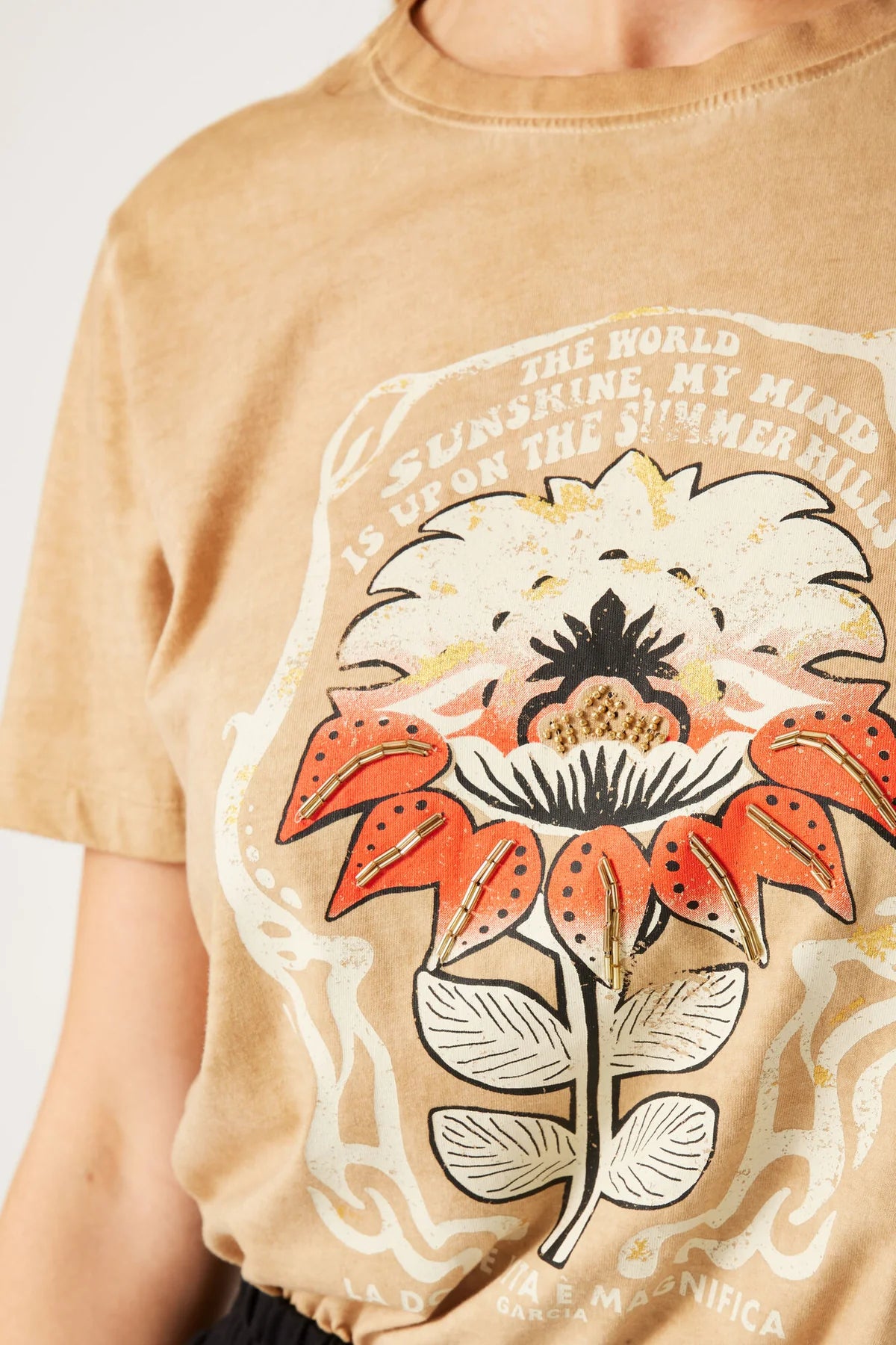 Garcia Ladies T-shirt - Safari Gold N40205