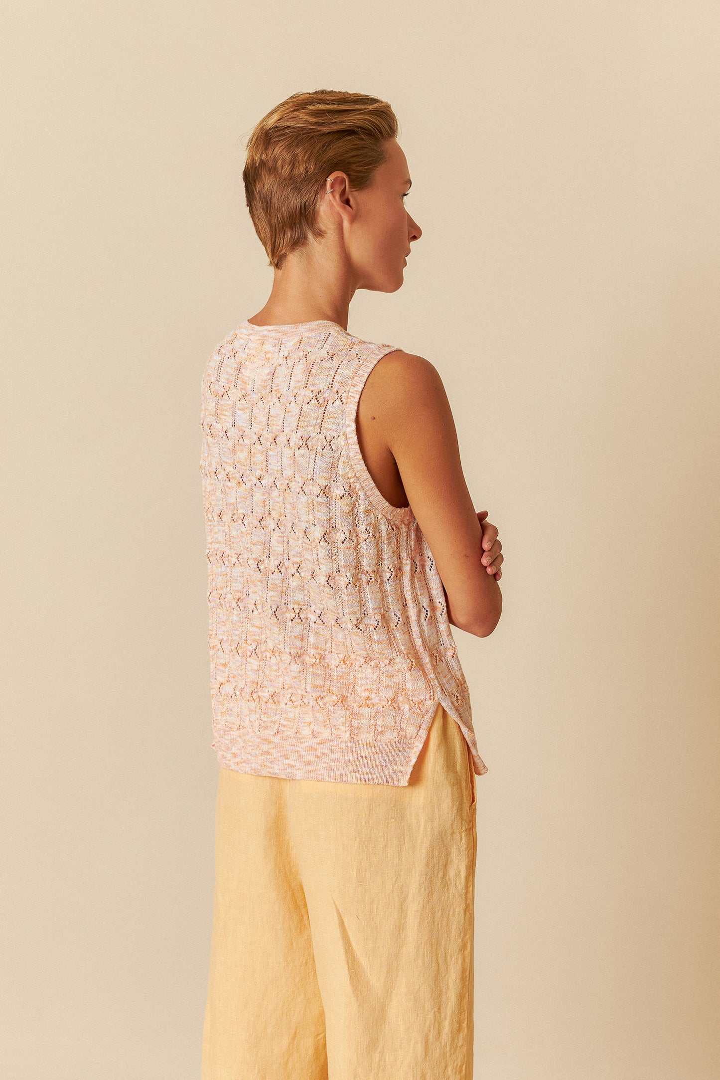 POINTELLE KNIT VEST