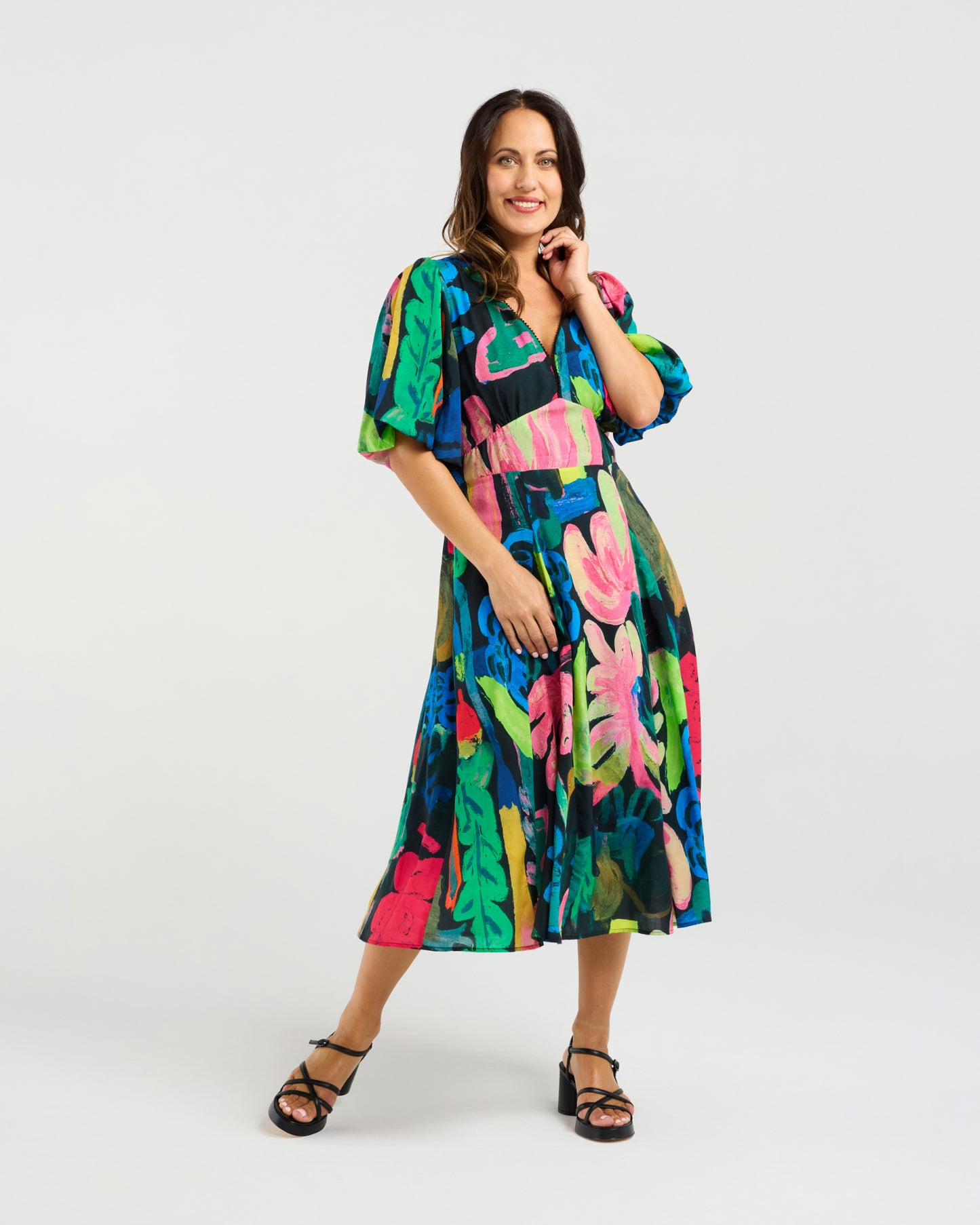 Olivia Dress | Midnight Fern
