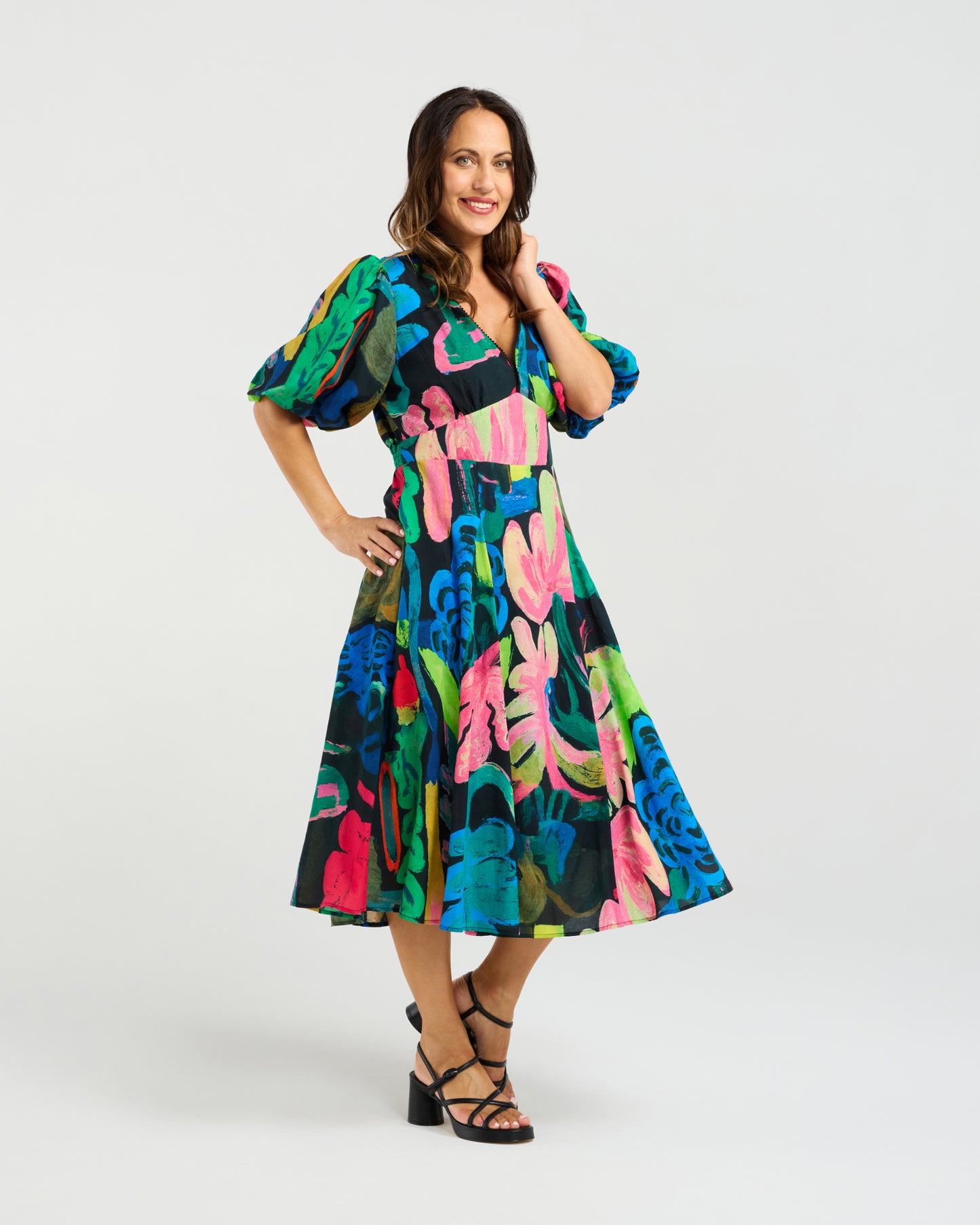 Olivia Dress | Midnight Fern