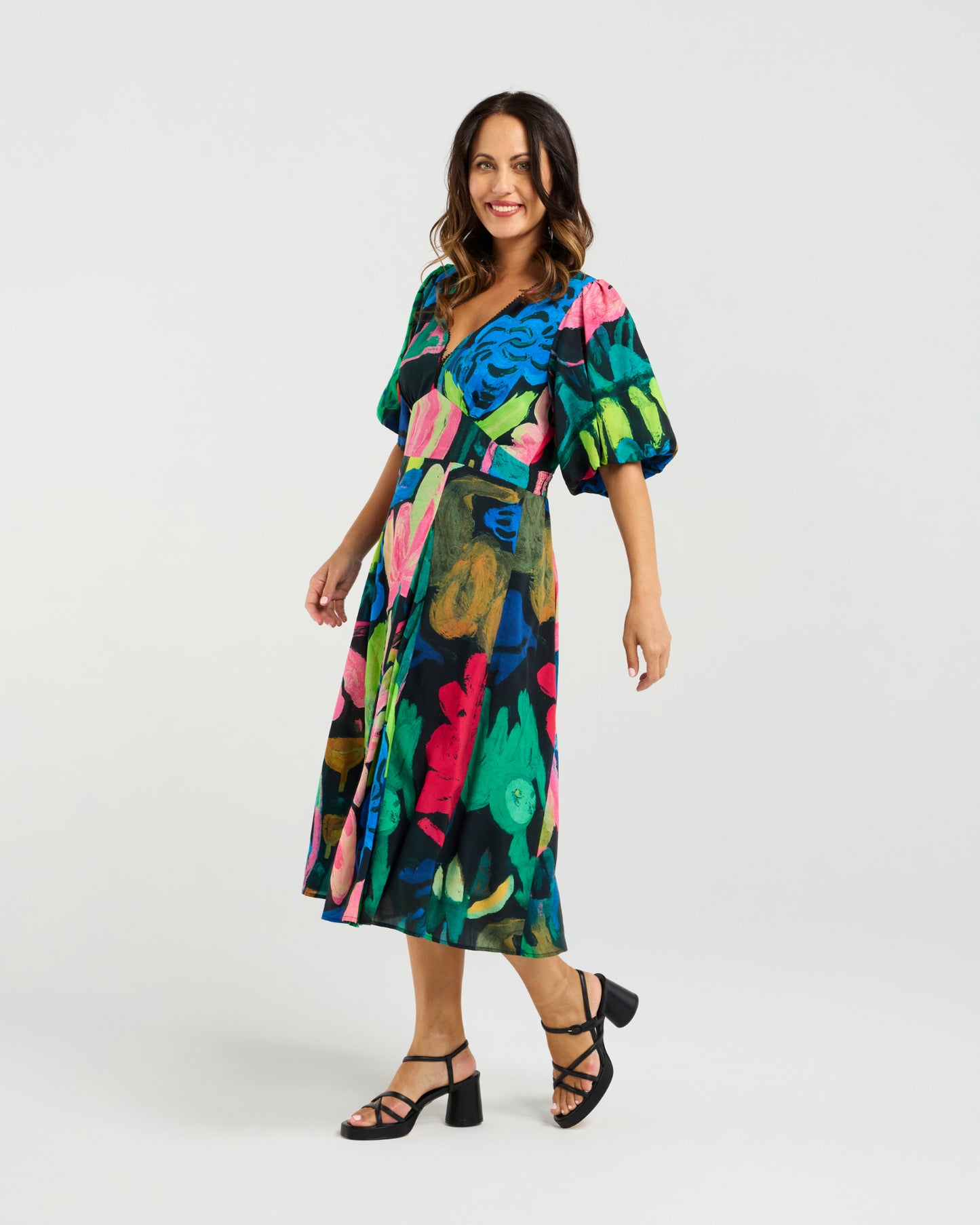 Olivia Dress | Midnight Fern