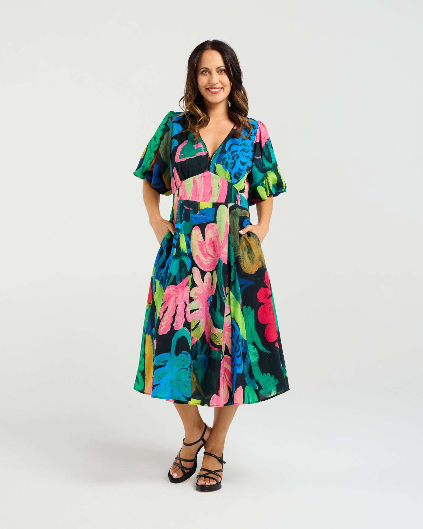 Olivia Dress | Midnight Fern