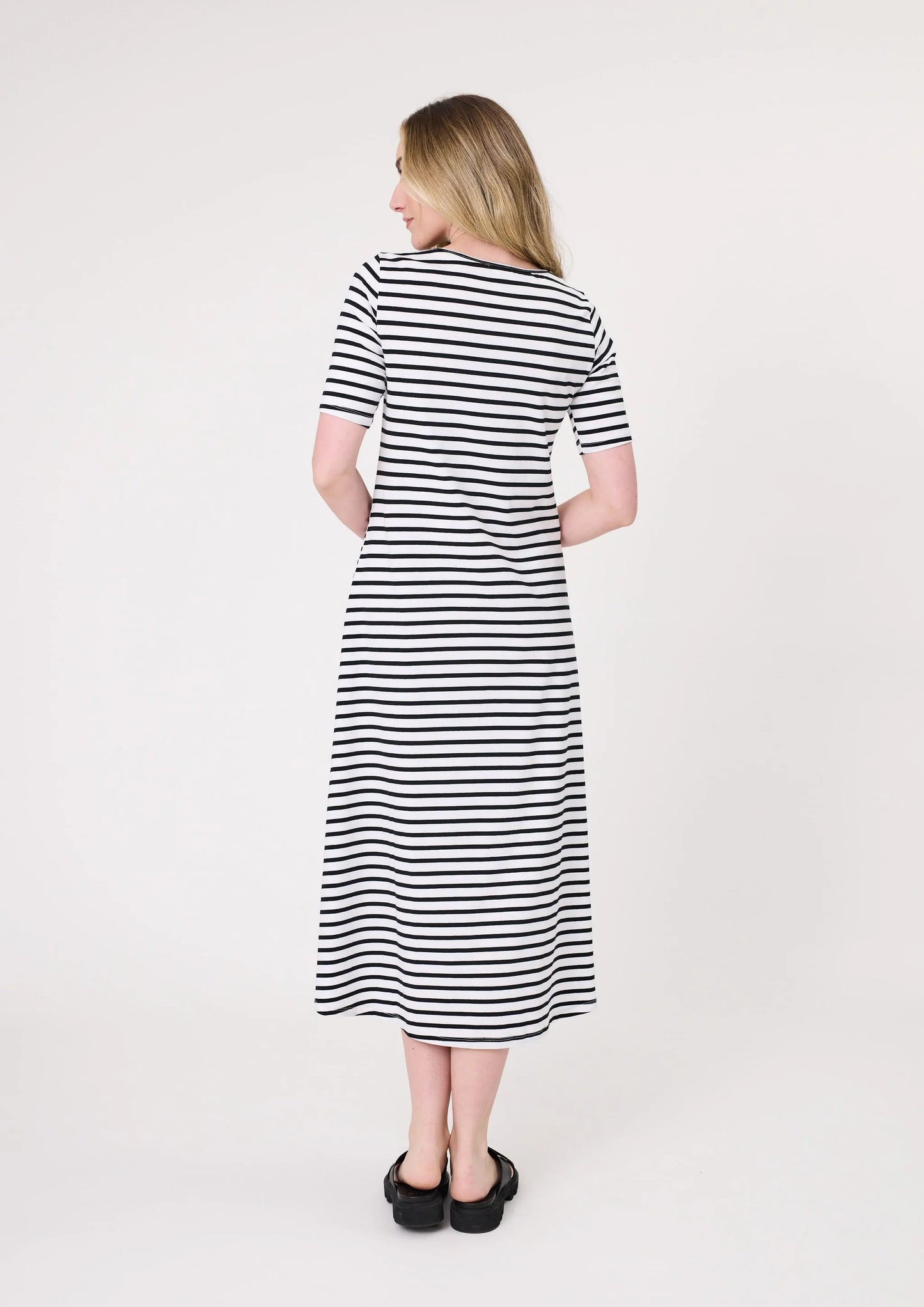 Sole Dress | Black and White Stripe