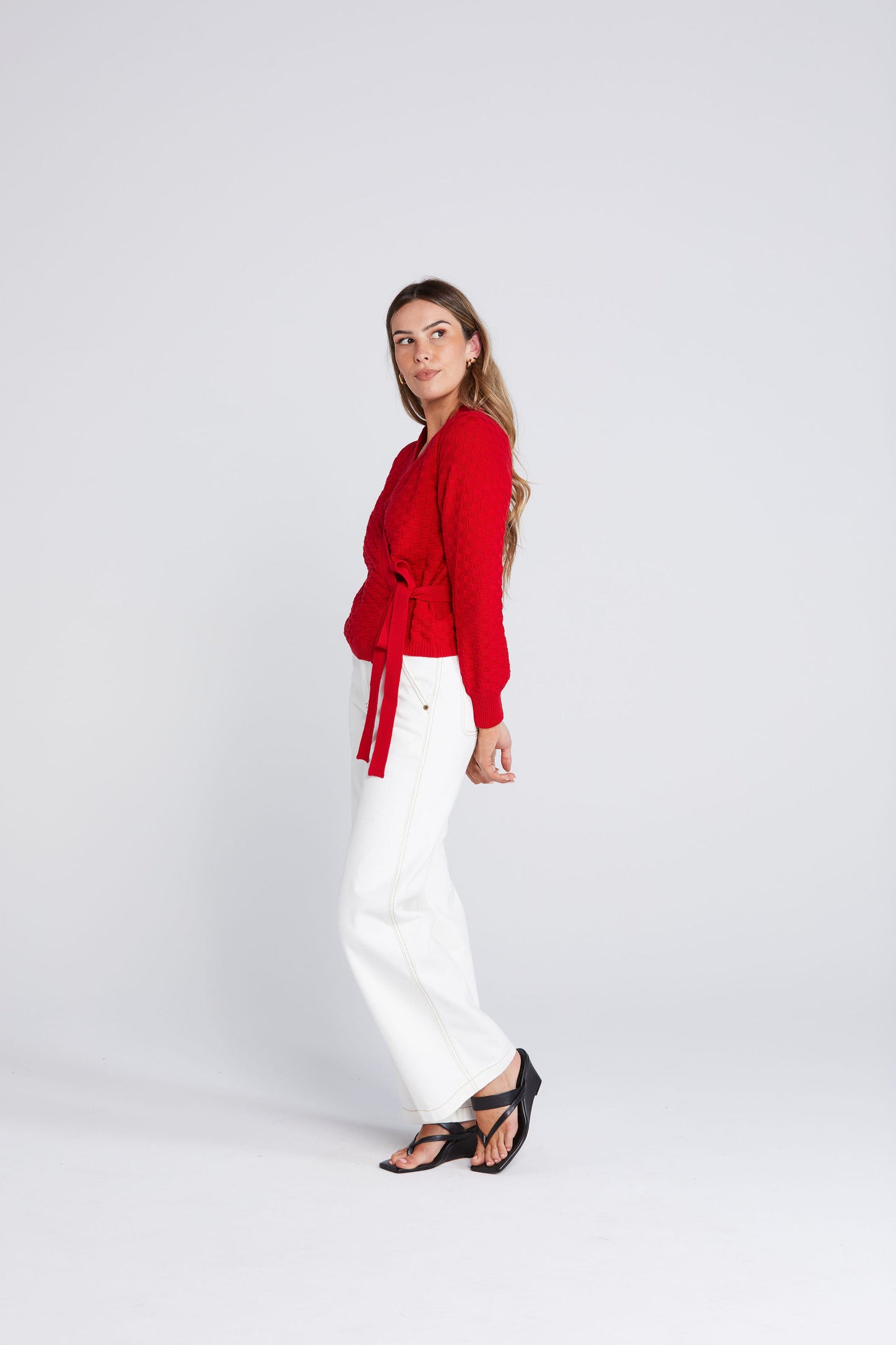 Wrapt Cardigan Sizzling Scarlet