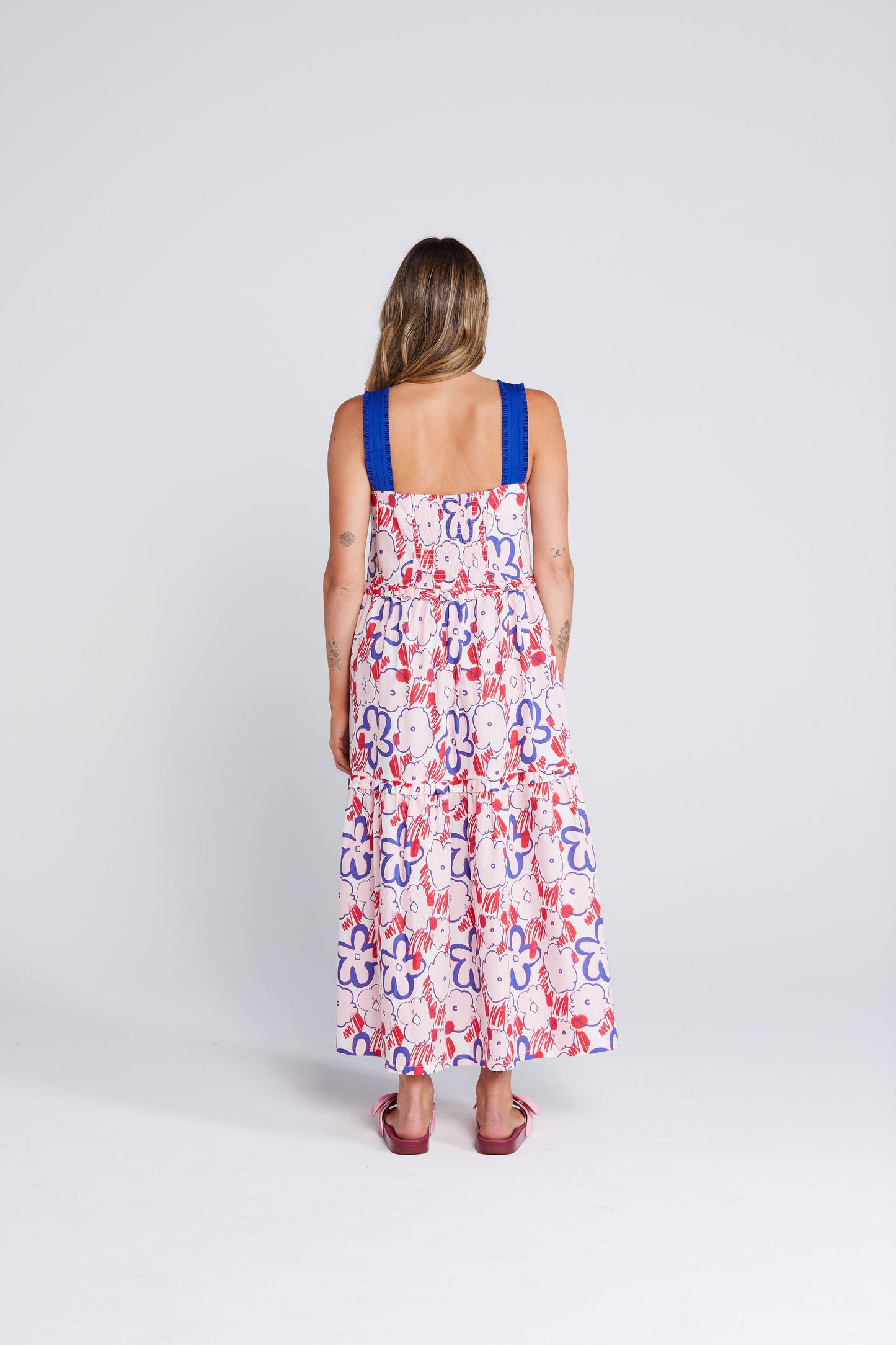 Ziggy Frill Zag Dress Squiggle Bloom