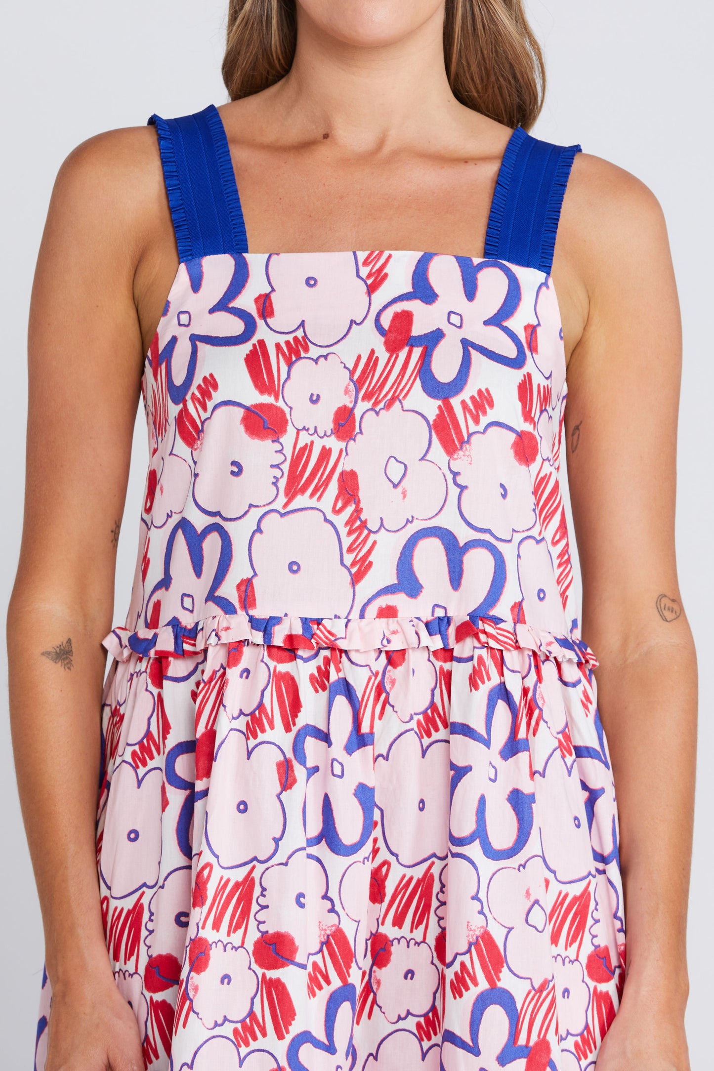Ziggy Frill Zag Dress Squiggle Bloom
