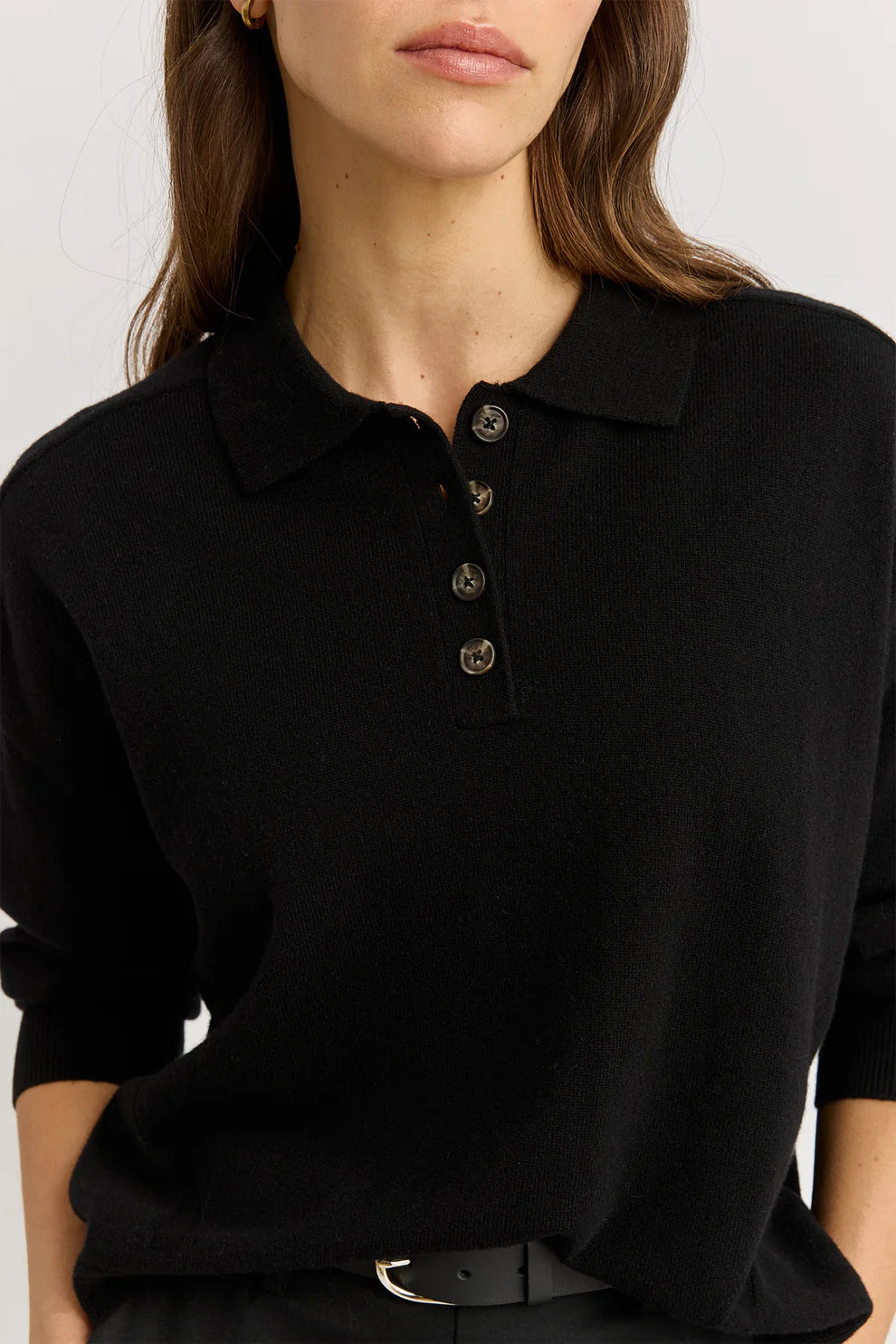 Toorallie Fine Jersey Polo Black