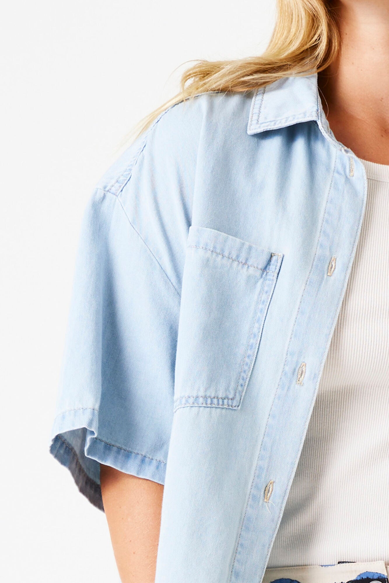 Denim Blouse Bleached