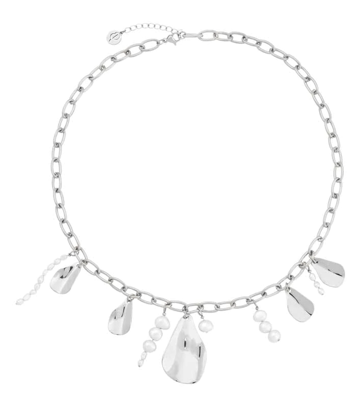 Oyster Pearl Necklace Steel