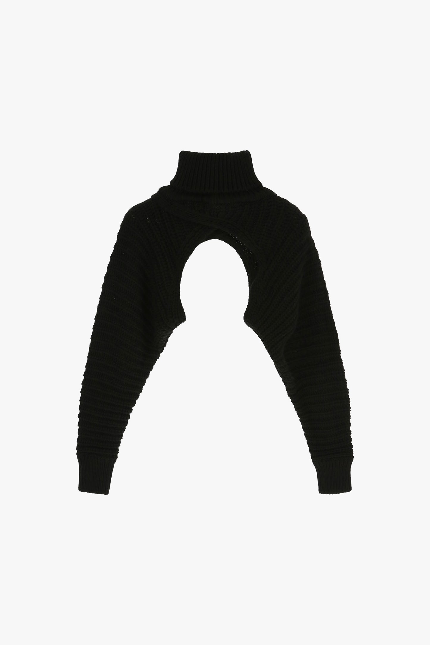 Dixie Neck Detailed Crop Italian Knit