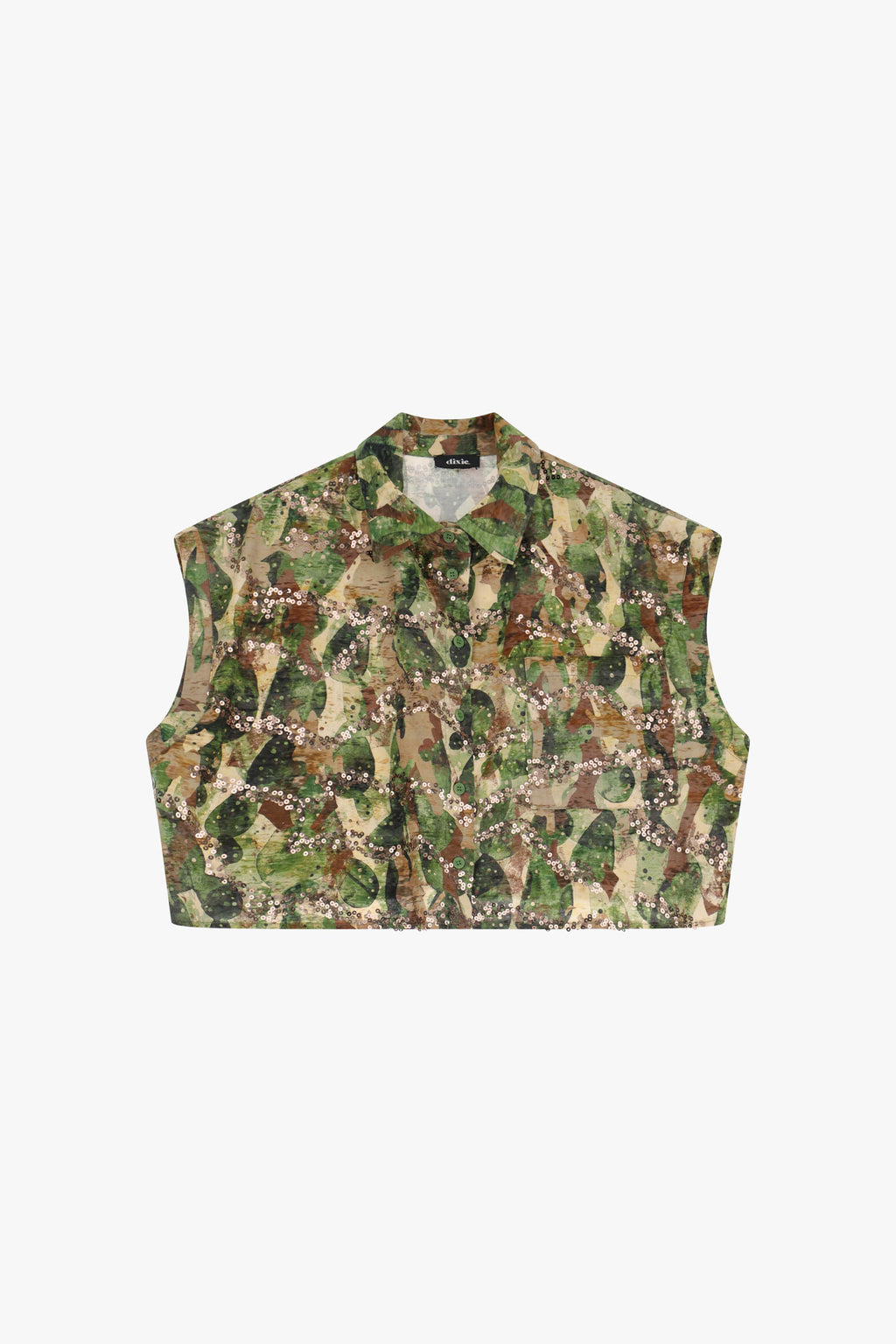 DIXIE Sequin Jungle Crop Shirt