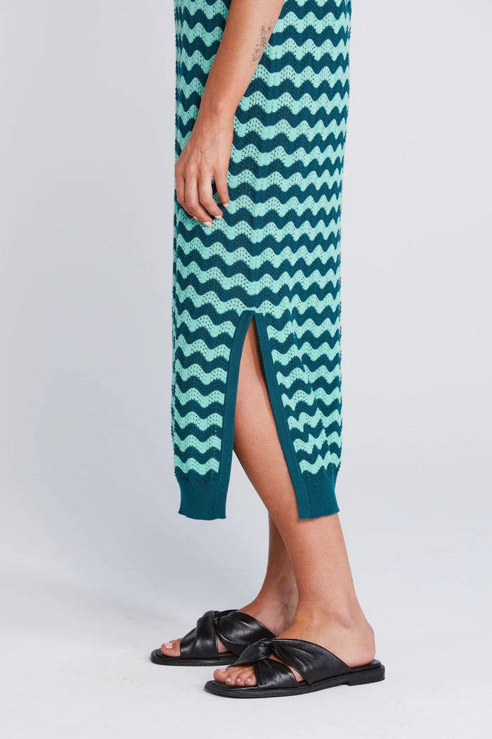 Squiggle Dress Sage & Cypress