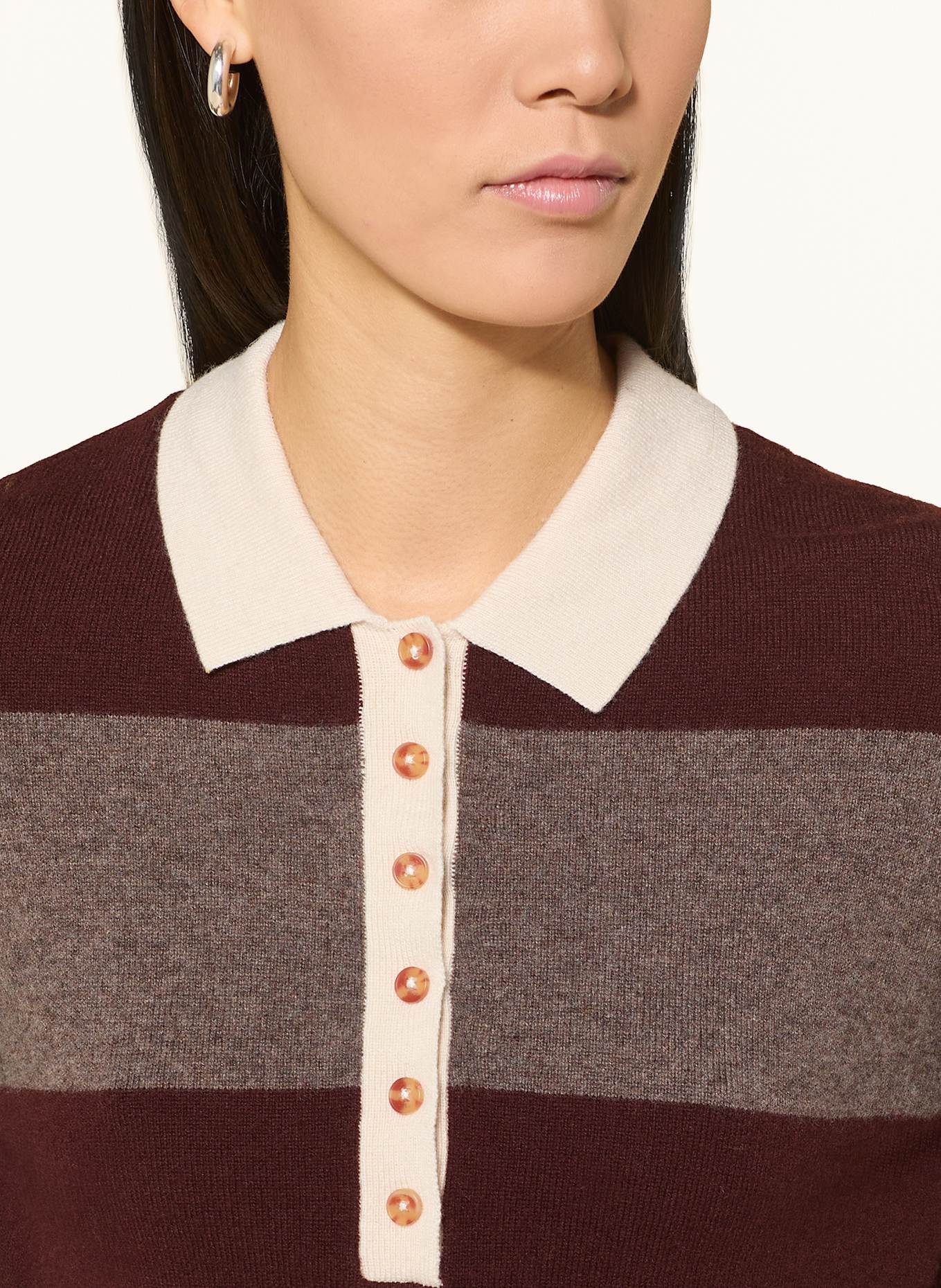Yerse - Polo Neck Striped Jumper