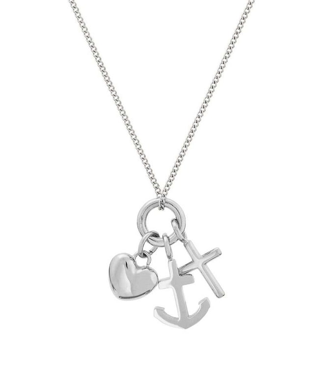 Faith Hope Love Necklace Steel