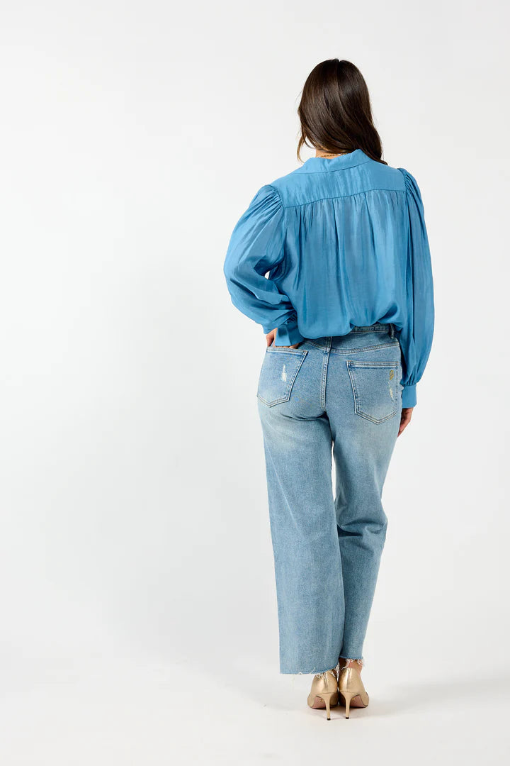 Drama Bristol Blouse - Cornflower