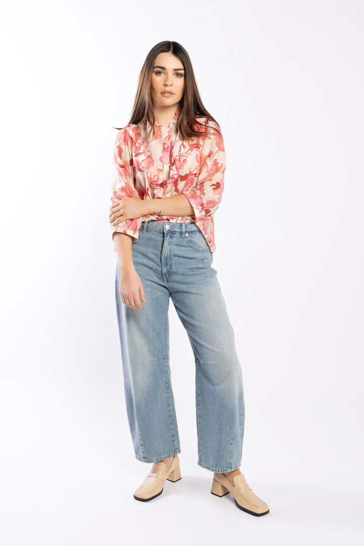 Barrel Leg Jeans | Vintage Blue