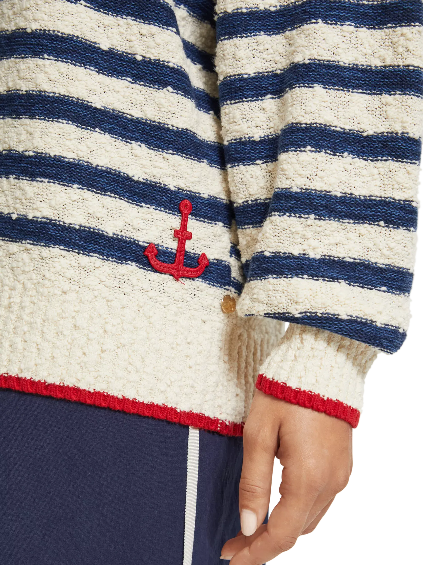 Scotch & Soda Breton striped oversized pullover sweater