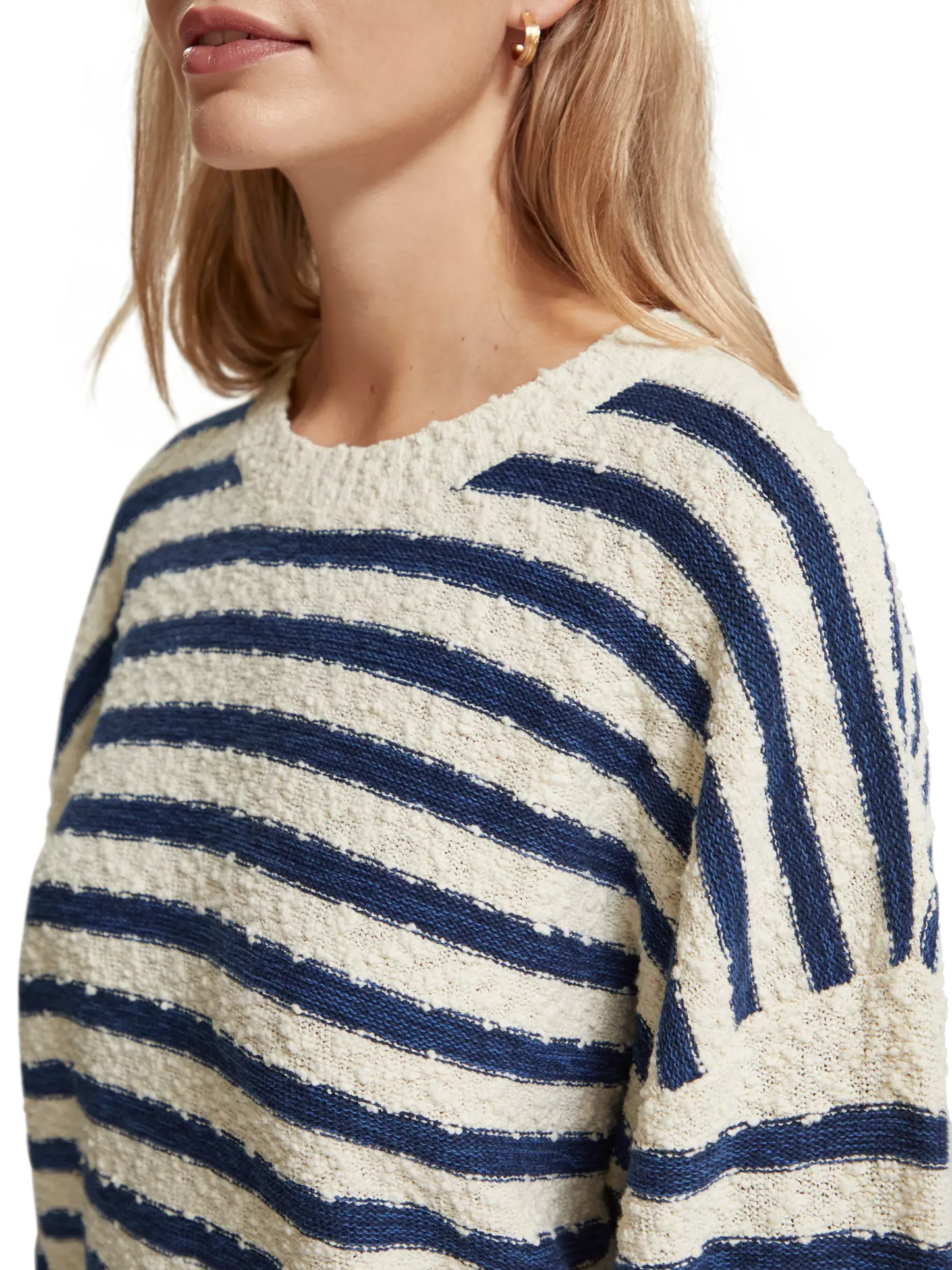 Scotch & Soda Breton striped oversized pullover sweater