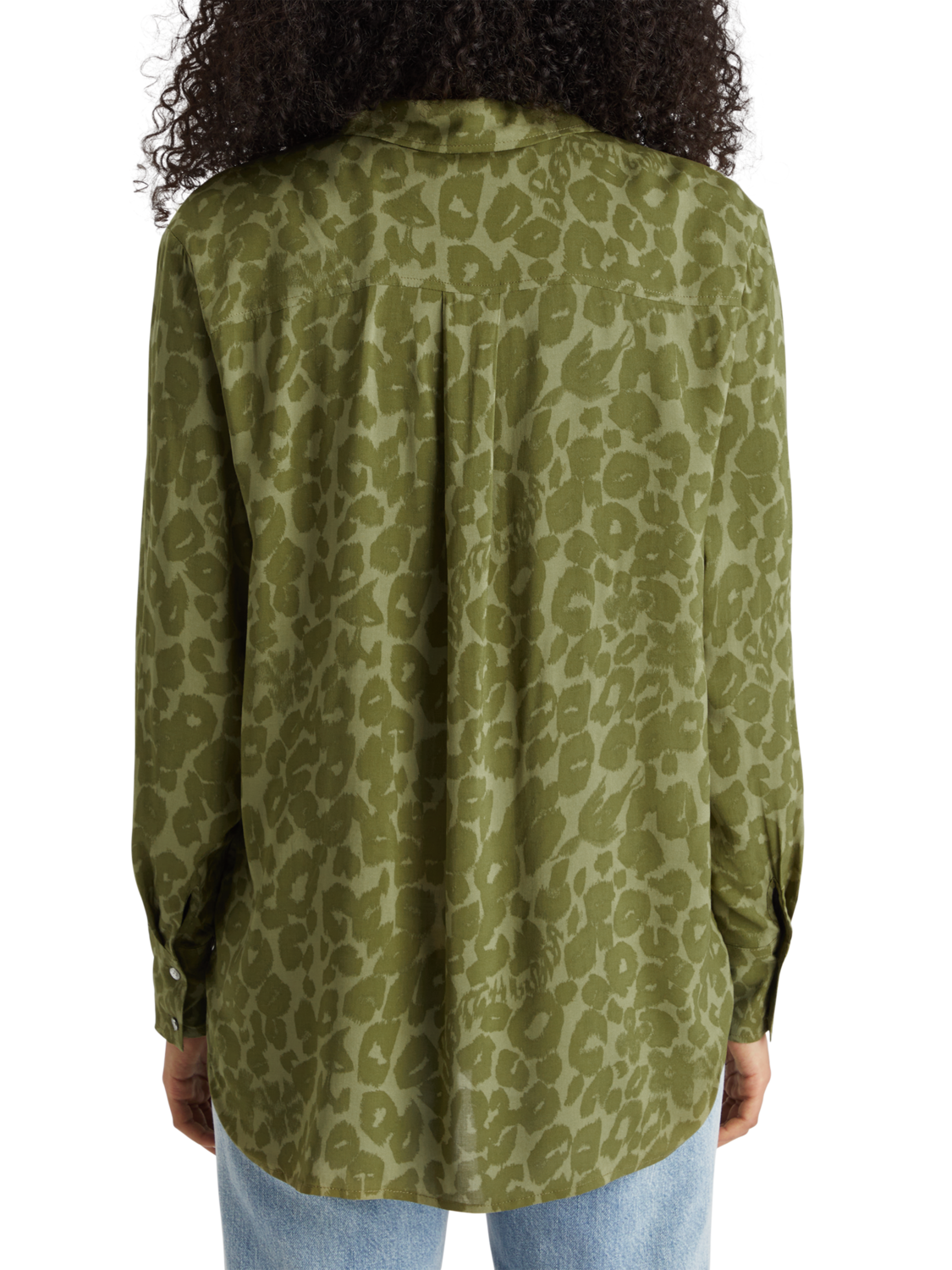 Poetry Leopard Military Viscose Printed Relaxed Fit Shirt