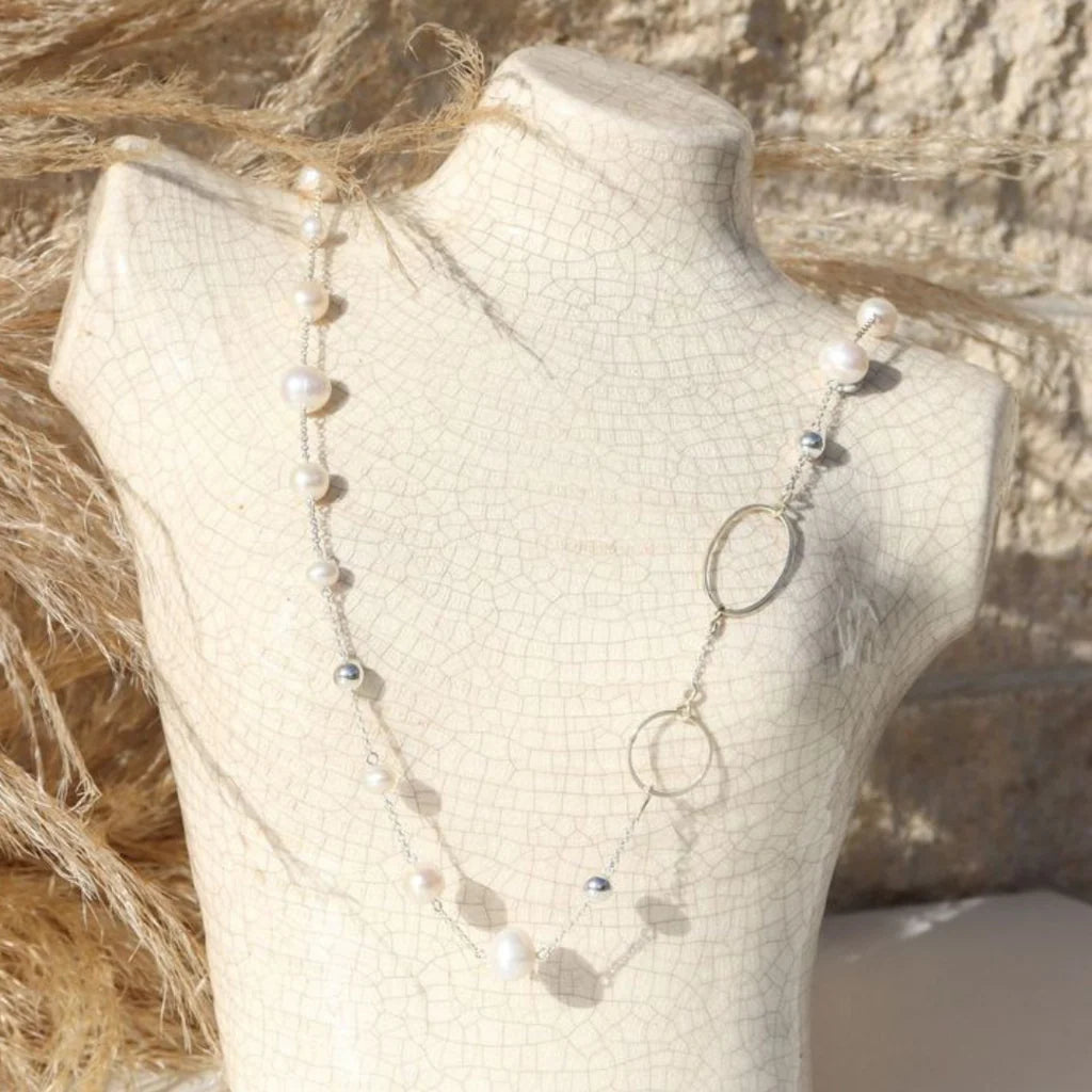 La Pierre Fresh Water Pearl Long Necklace