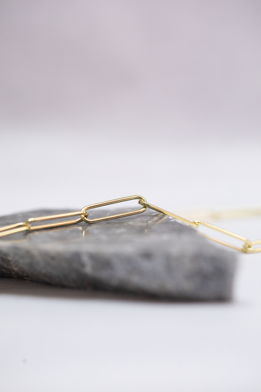 STEEL ME WIDE LINK PAPERCLIP CHAIN NECKLACE