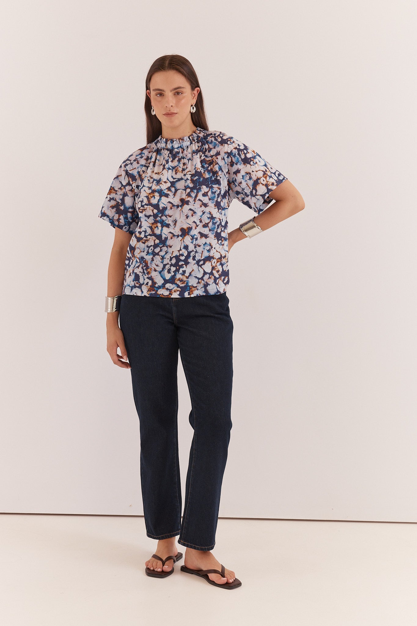 Anika Frill Neck Blouse