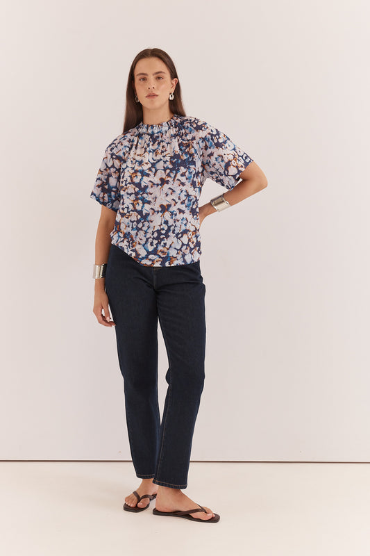 Anika Frill Neck Blouse