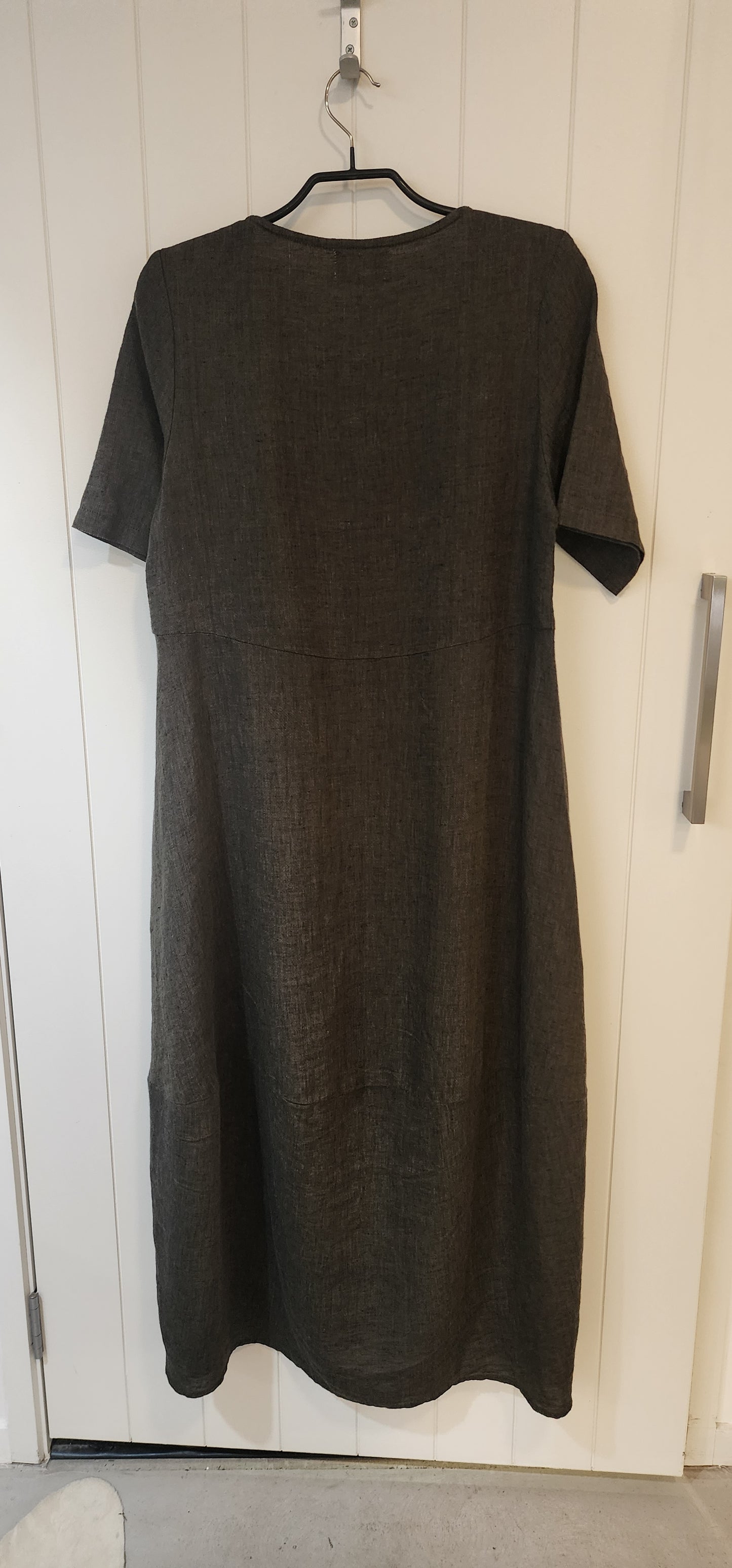 Naturals Linen Asymetric Long Dress GA44 - Licorice