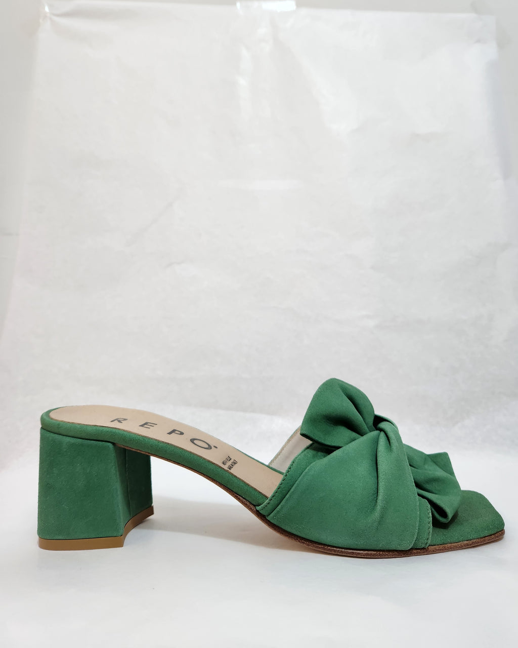 Repo Italian Suede Green Slides