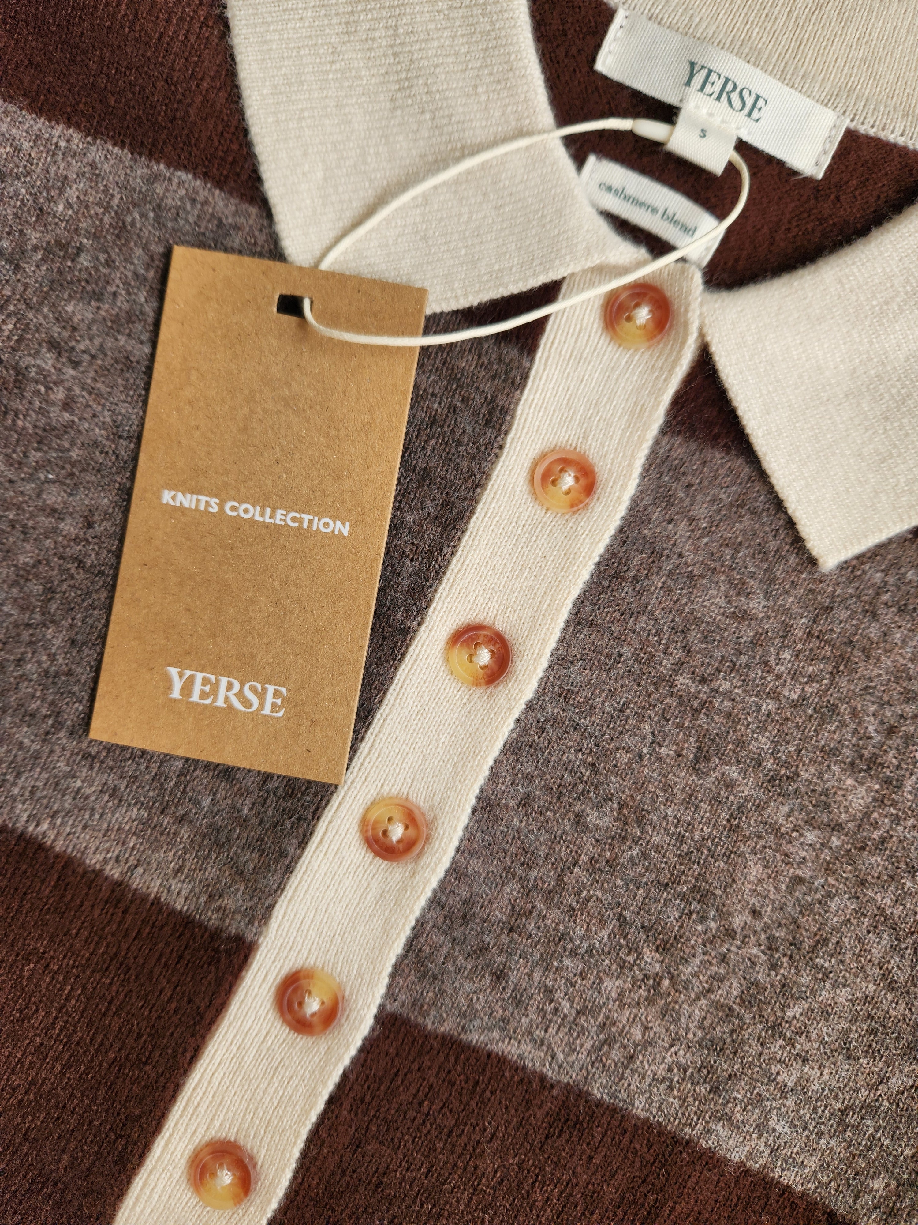 Striped Polo Neck Jumper