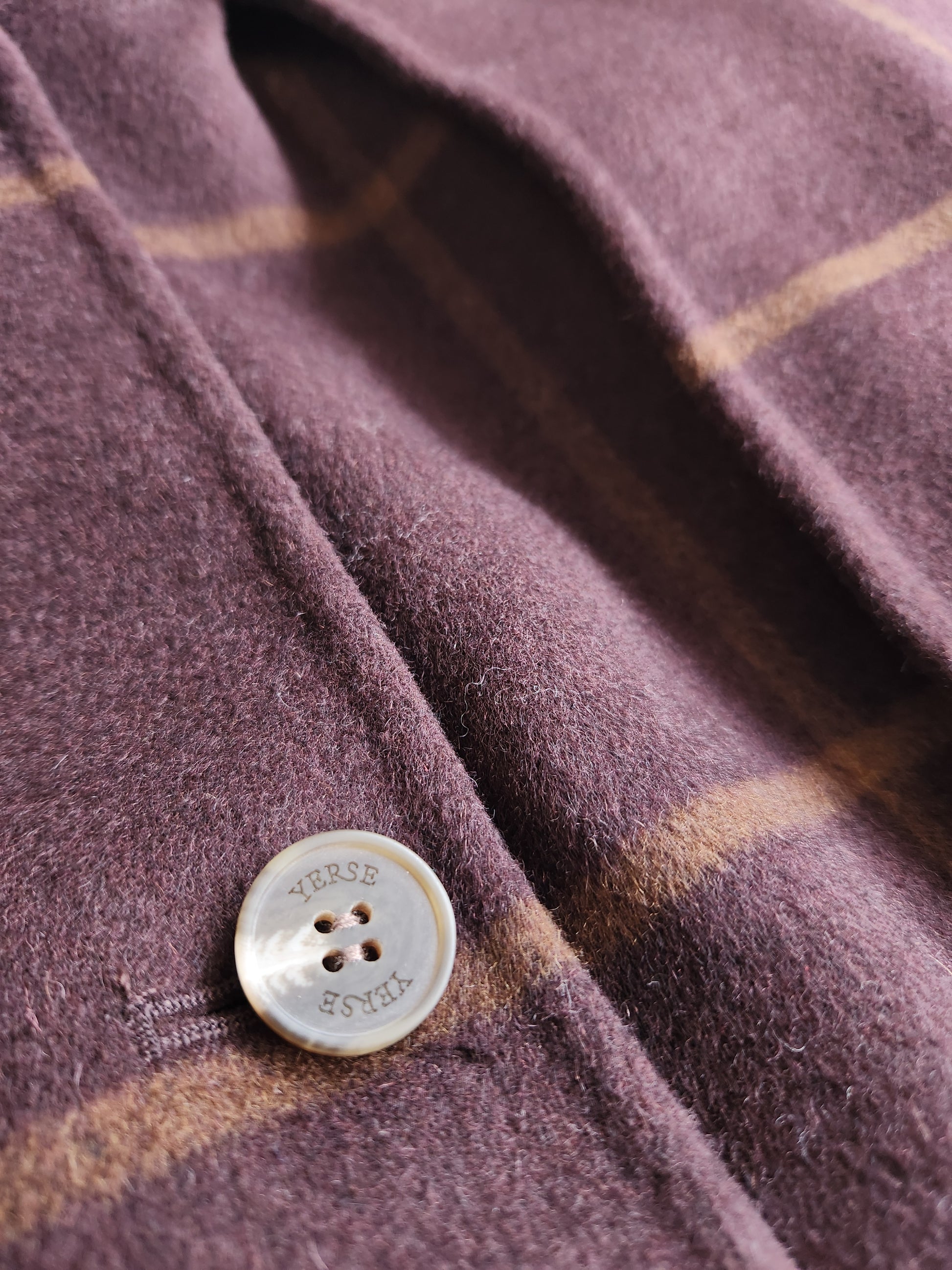 YERSE Fringed Coat with Scarf Detail