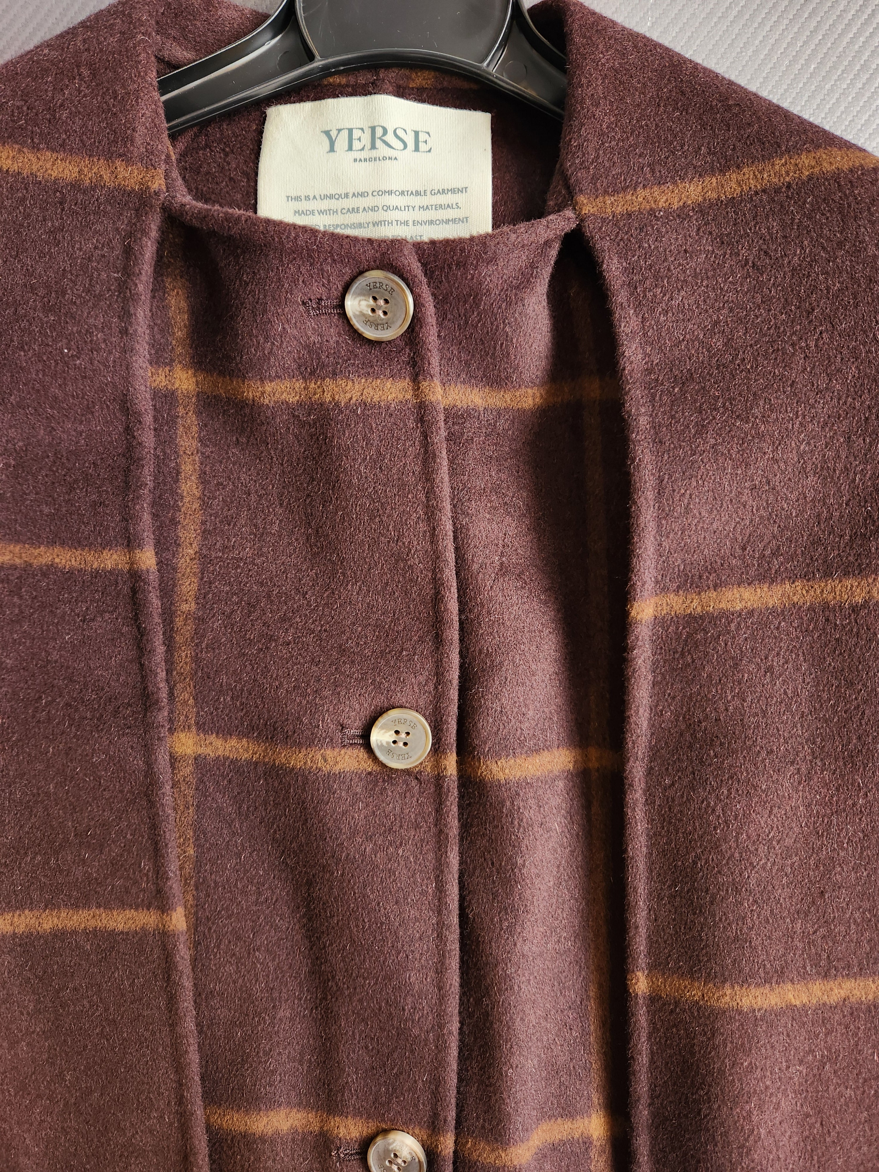 Fringed Coat with Scarf Detail