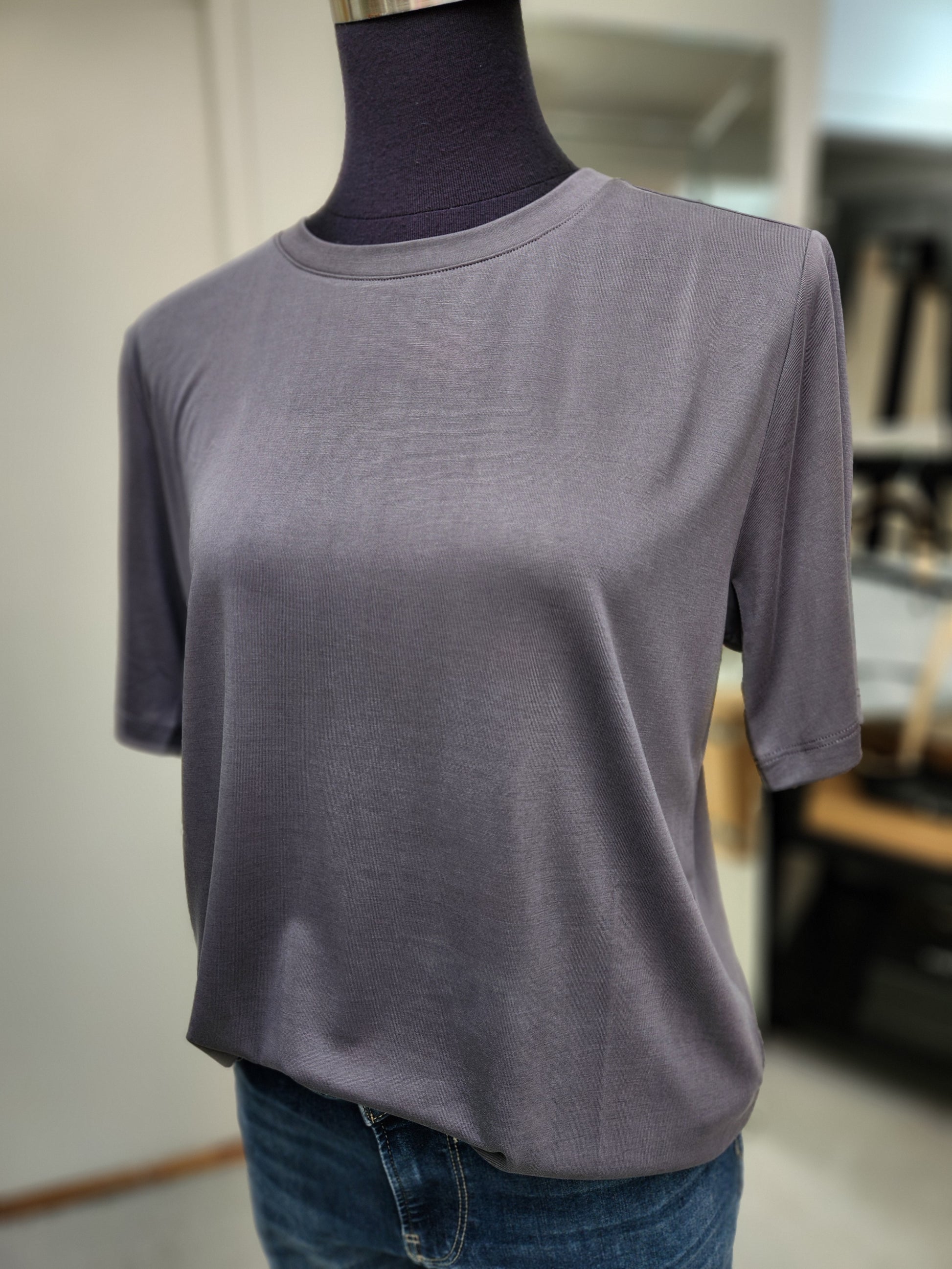 YERSE Short Sleeve Baggy T-shirt Dark Grey