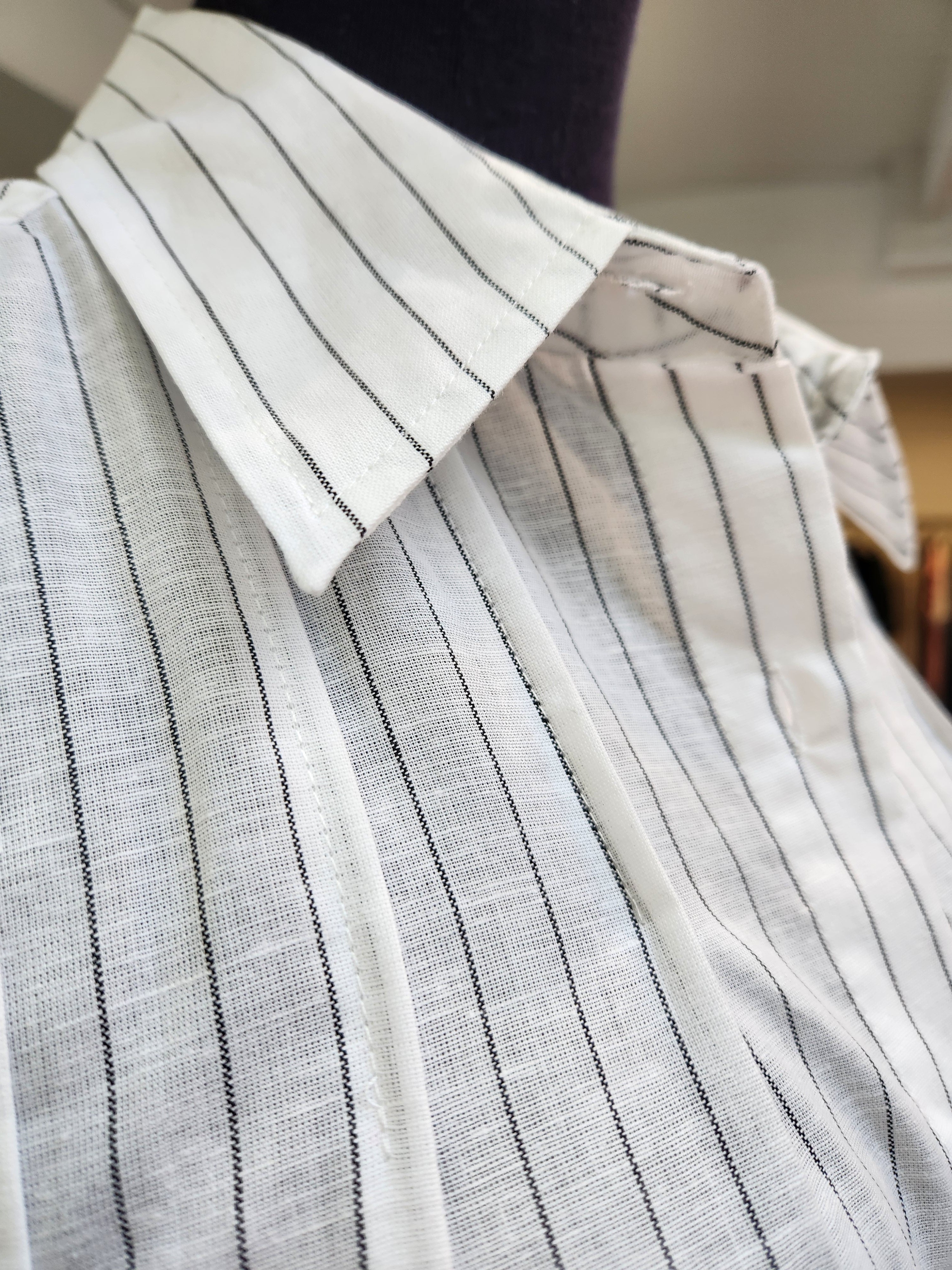 Pinstripe Pleat Shirt