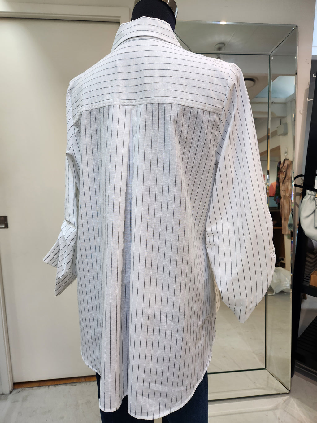 Pinstripe Pleat Shirt
