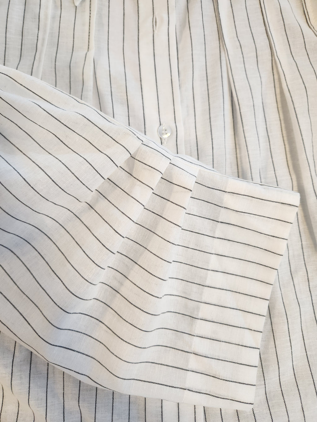 Pinstripe Pleat Shirt