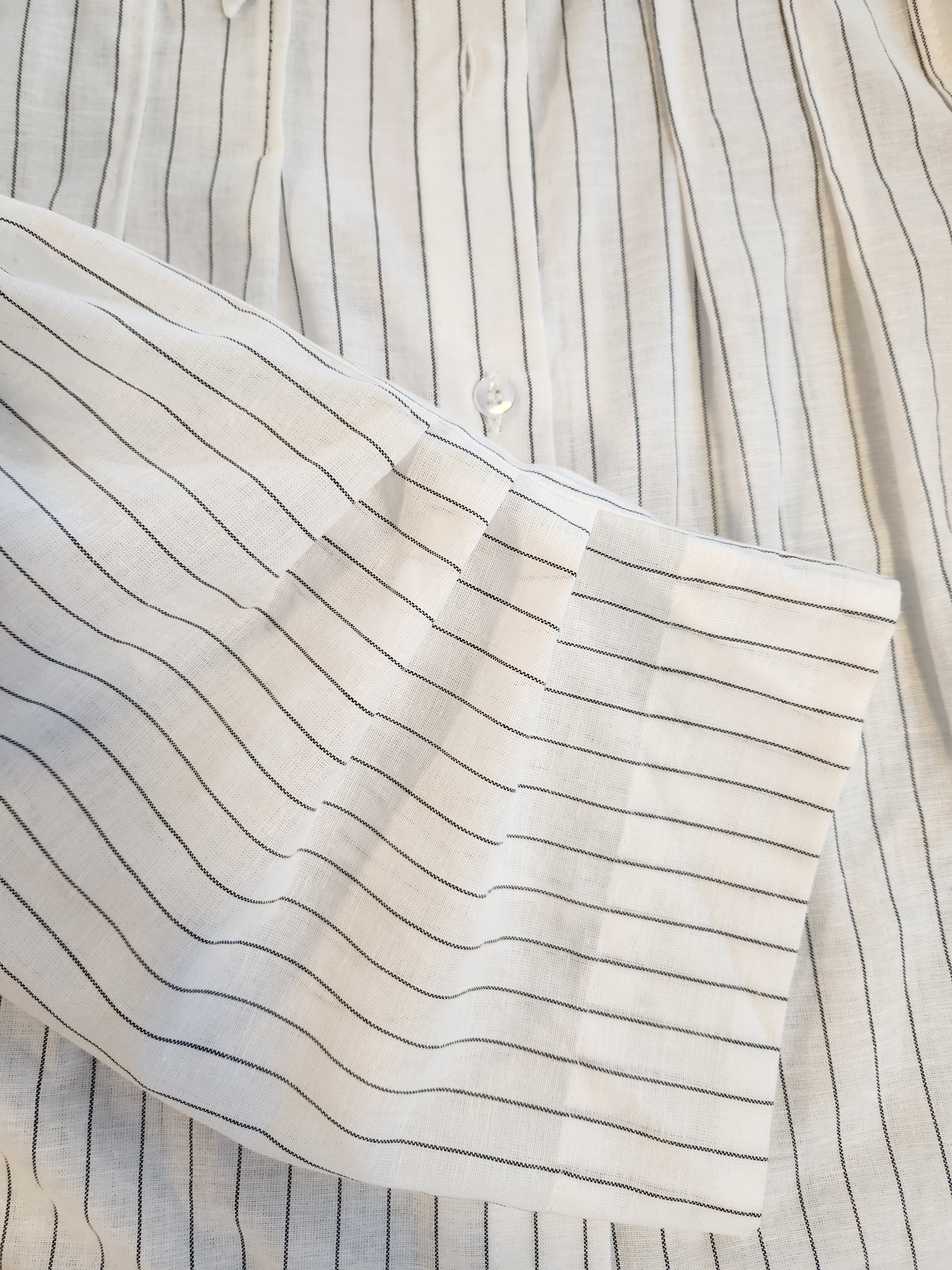 Pinstripe Pleat Shirt